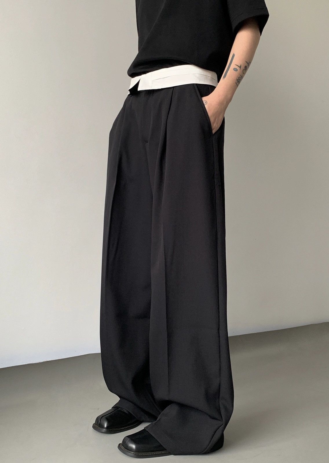 Japanese Brand × Vintage Cleanfit retro casual folded flap waist pleated pants Size US 30 / EU 46 - 4 Thumbnail