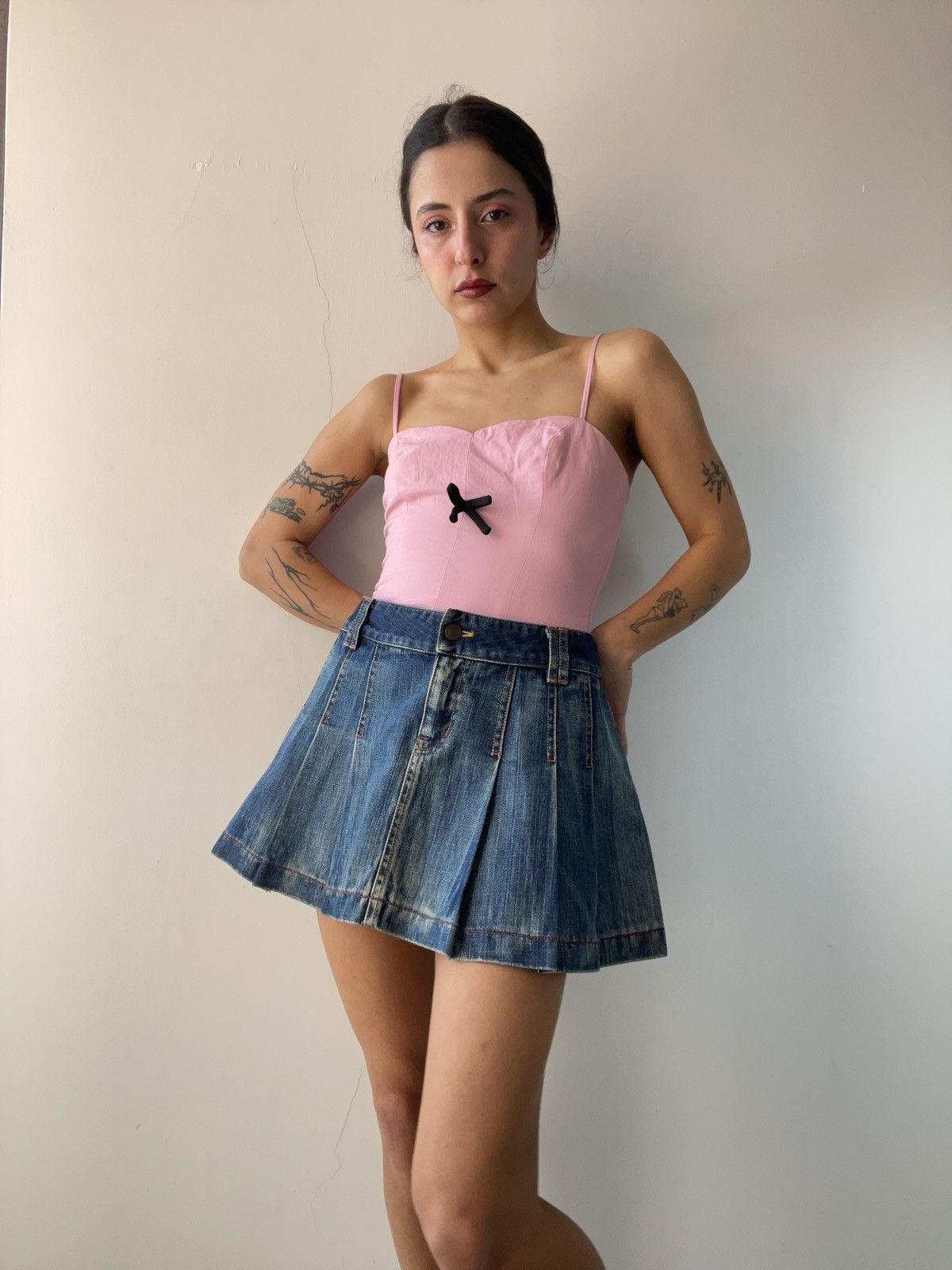 Vintage y2k denim skirt Size 26" / US 2 / IT 38 - 1 Thumbnail