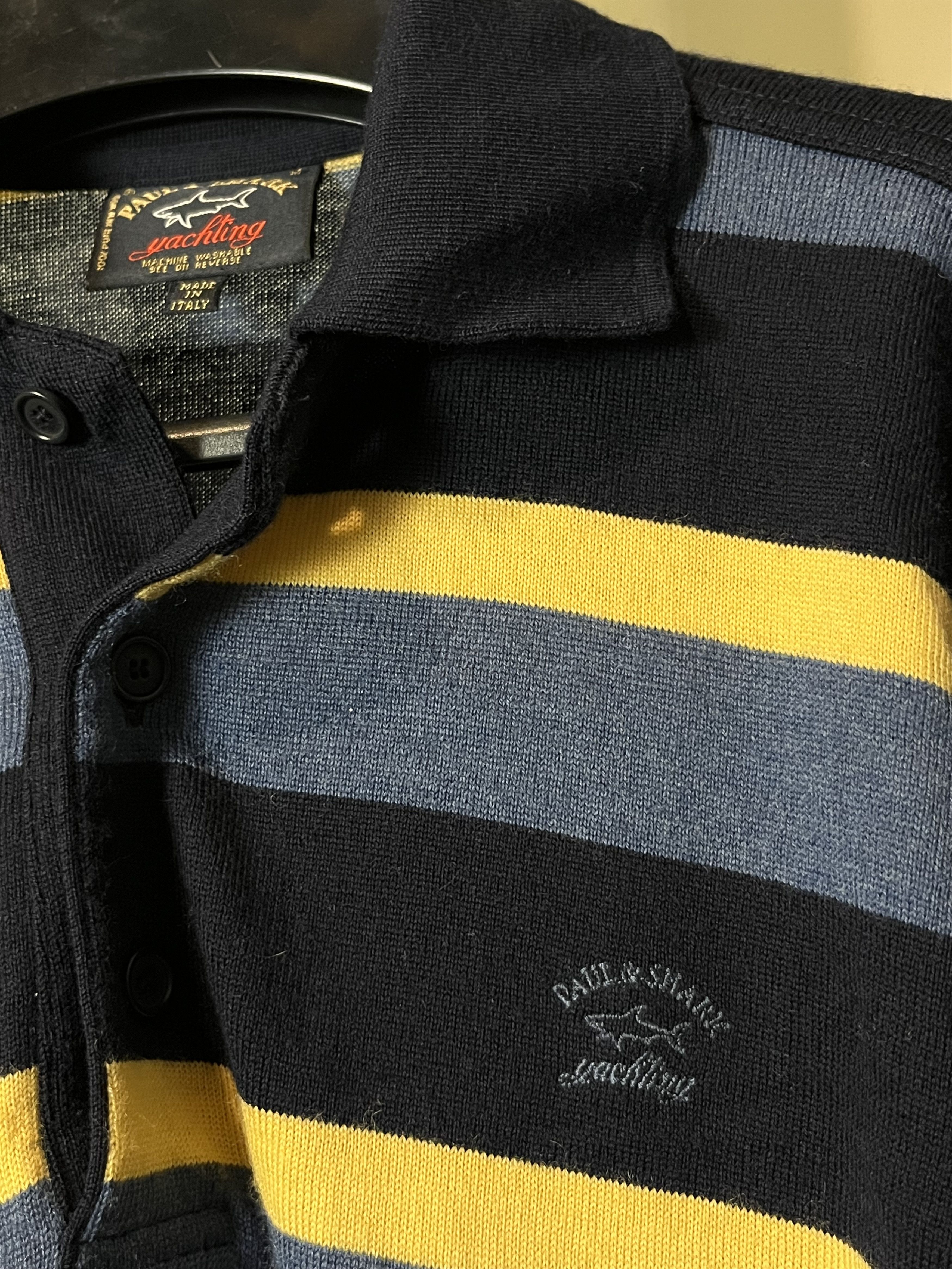 Paul & Shark × Vintage Vintage 90s Paul & Shark Pure New Wool Longsleeve Polo Size US M / EU 48-50 / 2 - 4 Thumbnail