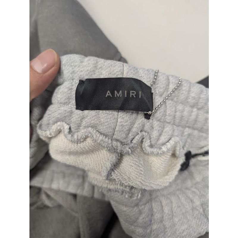 Amiri o1rshd1 Aged Puff Logo Sweatpants in Grey Size US 32 / EU 48 - 17 Thumbnail