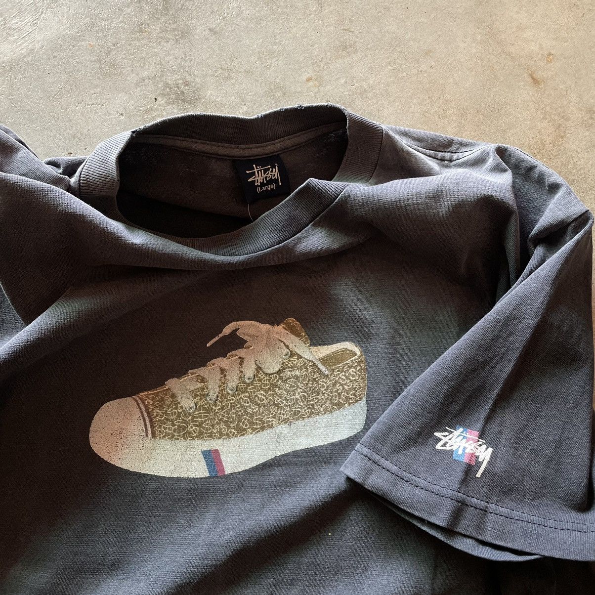 Stussy × Vintage Vintage 90’s Stussy Pro Keds Tee Size US L / EU 52-54 / 3 - 2 Thumbnail