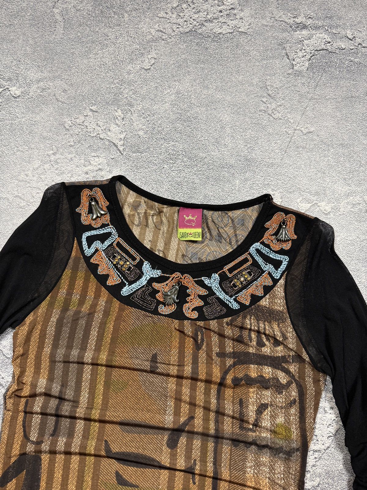 Vintage SAVE THE QUEEN Long Sleeve Print Size S / US 4 / IT 40 - 3 Thumbnail