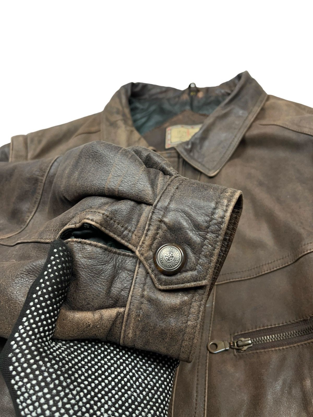 Other Archival Brown Leather Jacket Transformer Avant Garde Size US XL / EU 56 / 4 - 7 Thumbnail
