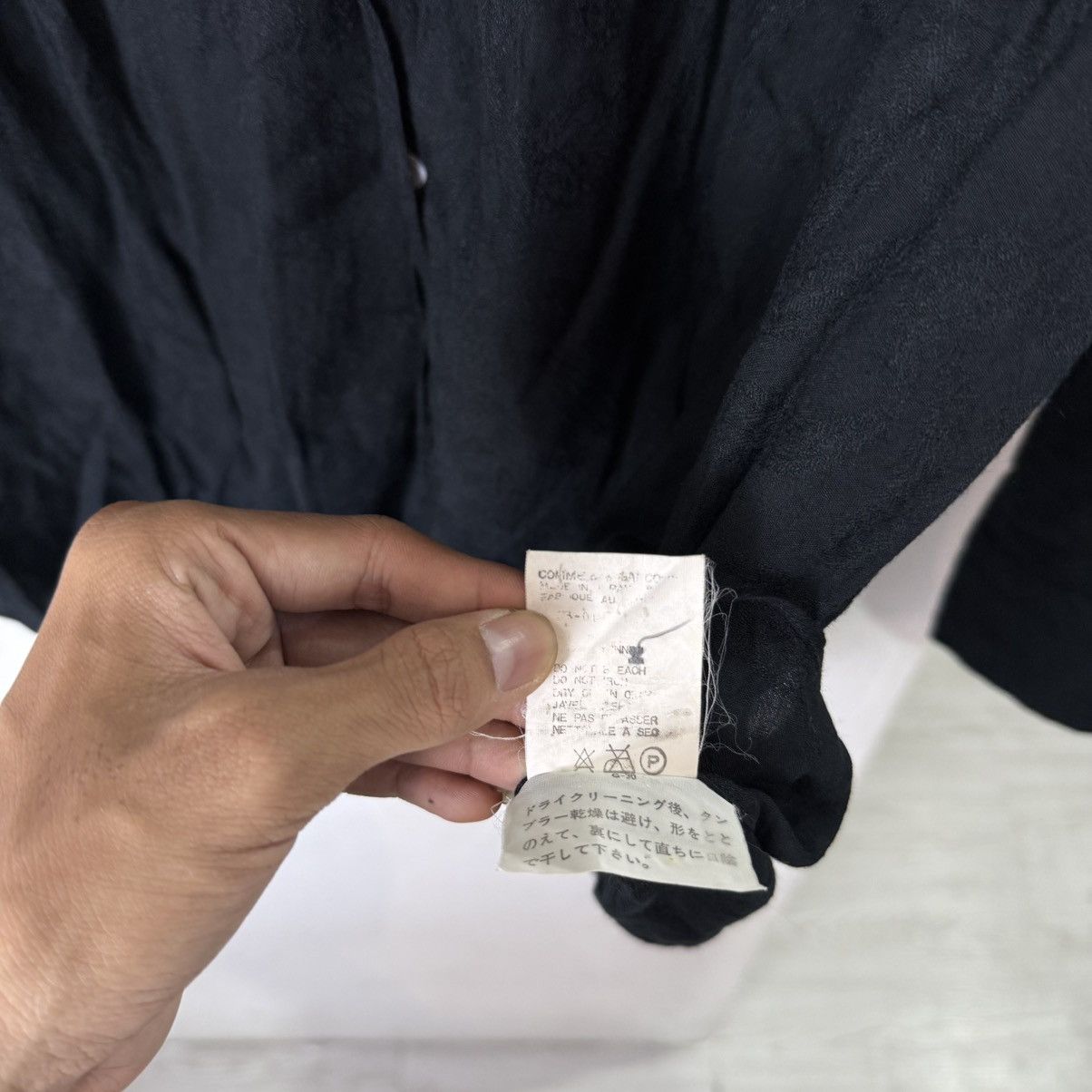 Comme des Garcons Homme COMME des GARCONS homme silk black pattern shirt Size US XXL / EU 58 / 5 - 6 Thumbnail