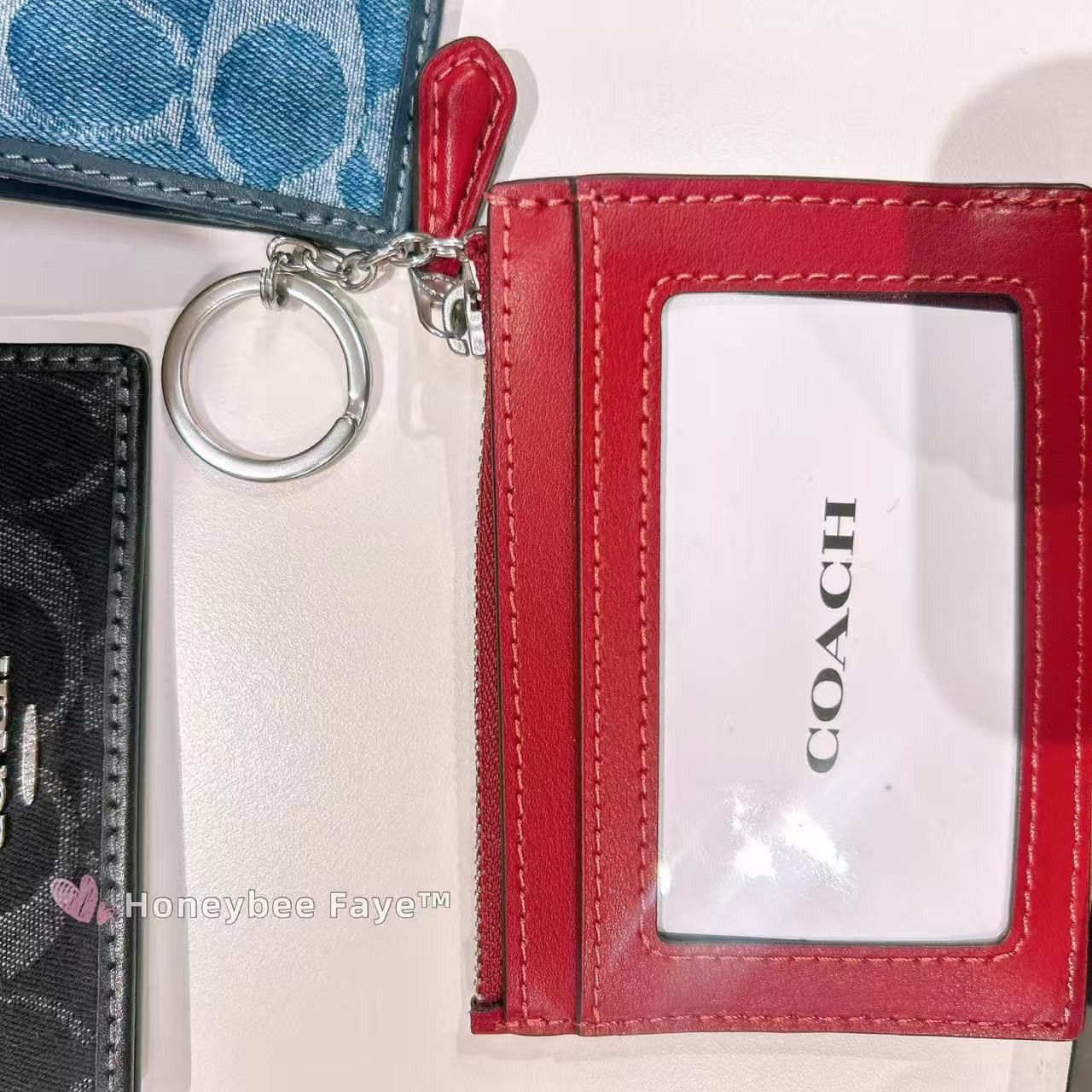 Coach Mini Skinny Id Case In Signature Denim CDN29 Size ONE SIZE - 5 Thumbnail