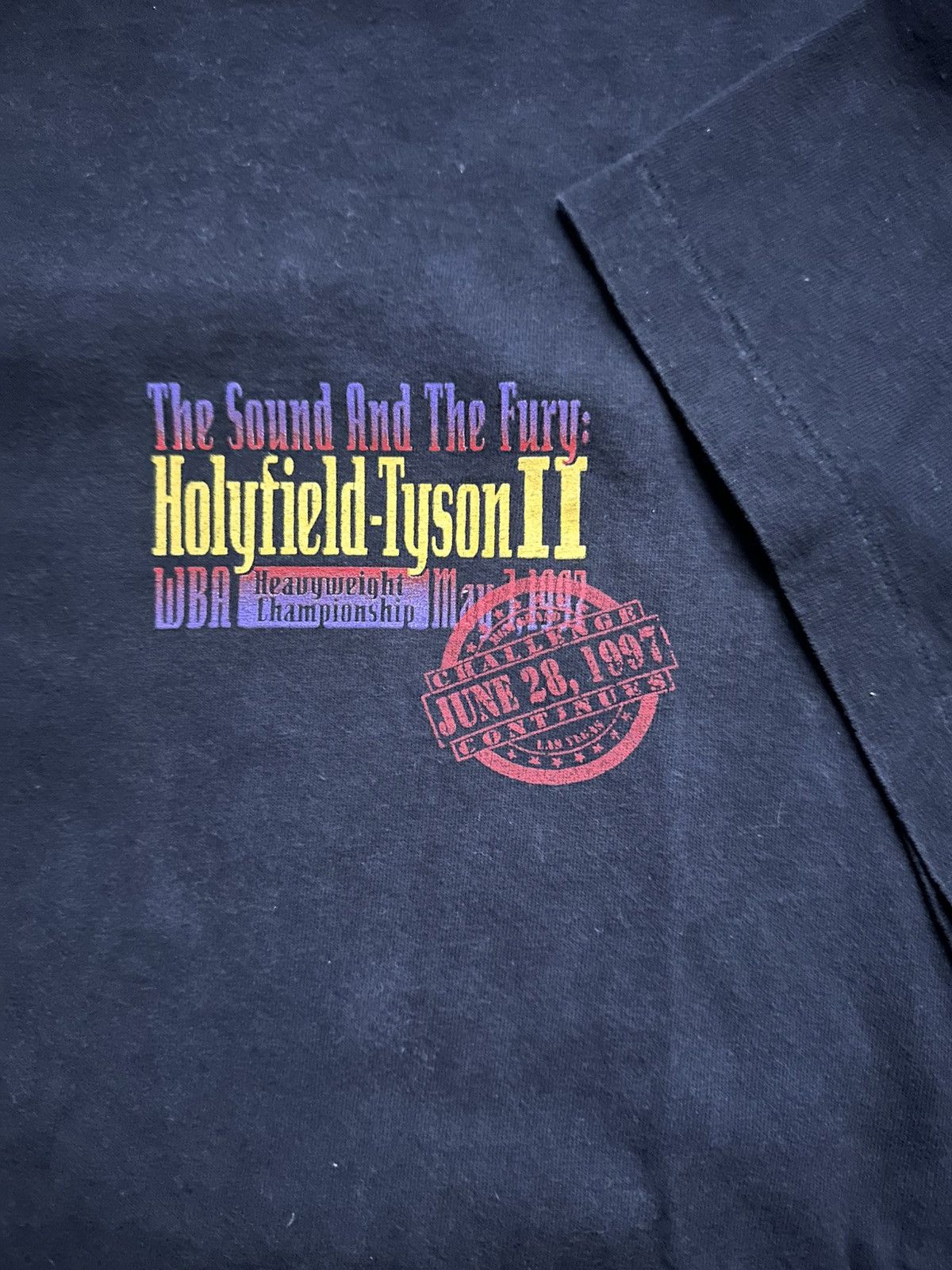 Rap Tees Vintage 1997 Tyson vs Holyfield II T Shirt Bite Fight Promo Size US XL / EU 56 / 4 - 5 Thumbnail