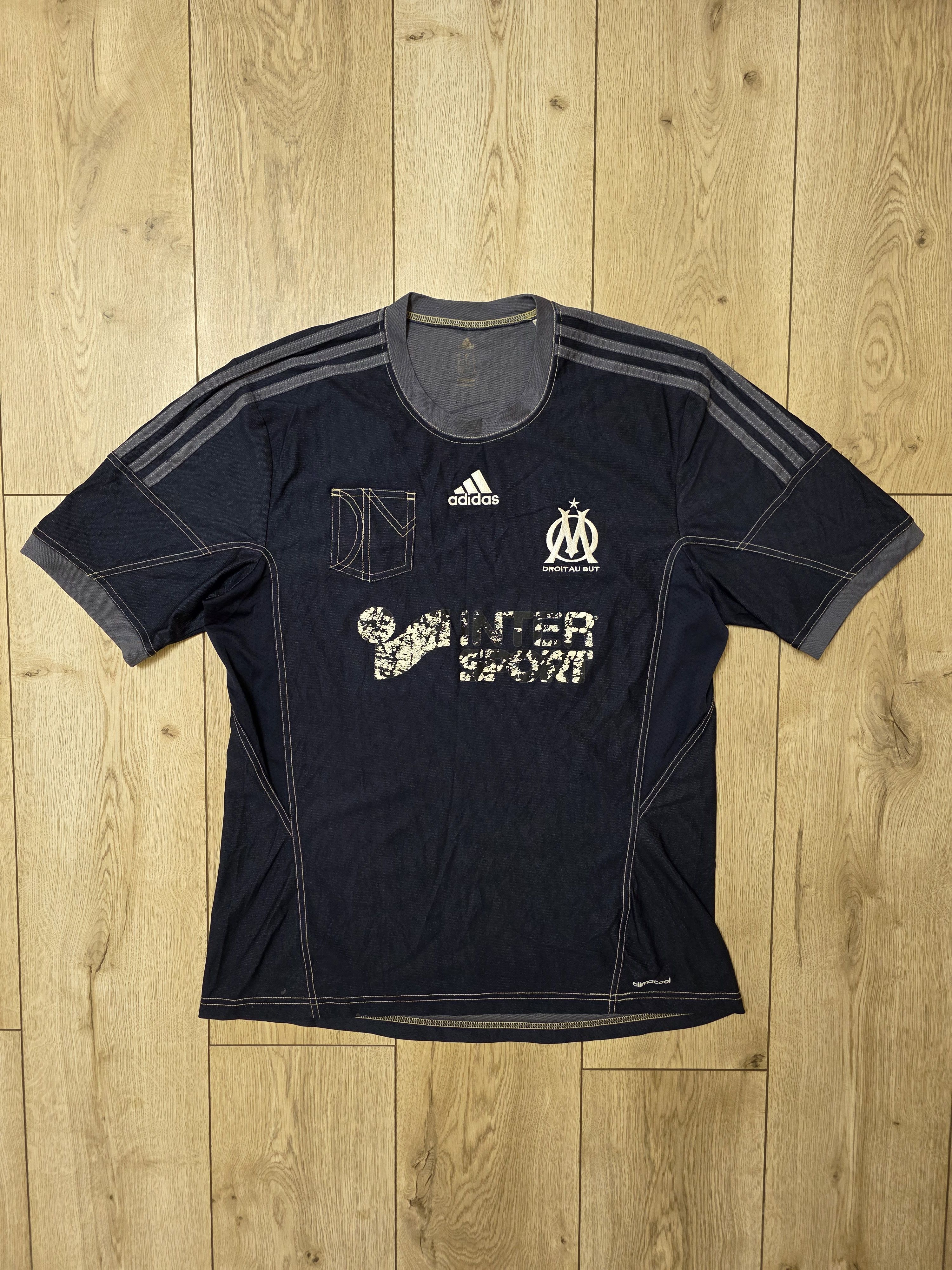 Adidas OLYMPIQUE MARSEILLE 2013 2014 AWAY FOOTBALL SOCCER JERSEY Size US L / EU 52-54 / 3 - 1 Thumbnail