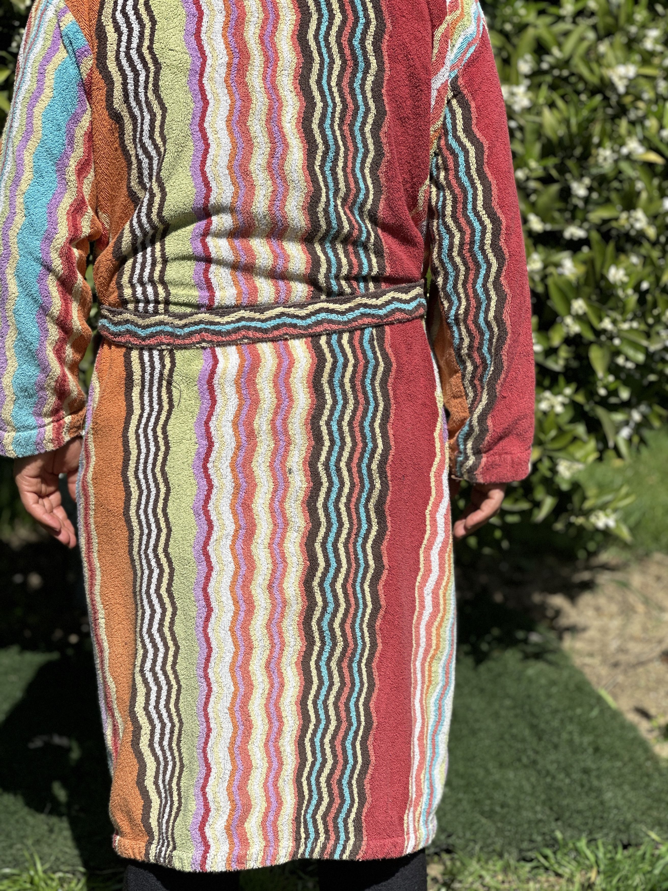 Missoni Rainbow Bathrobe Missoni 3D Knit Stripe Retro Size XL Size US XL / EU 56 / 4 - 9 Thumbnail