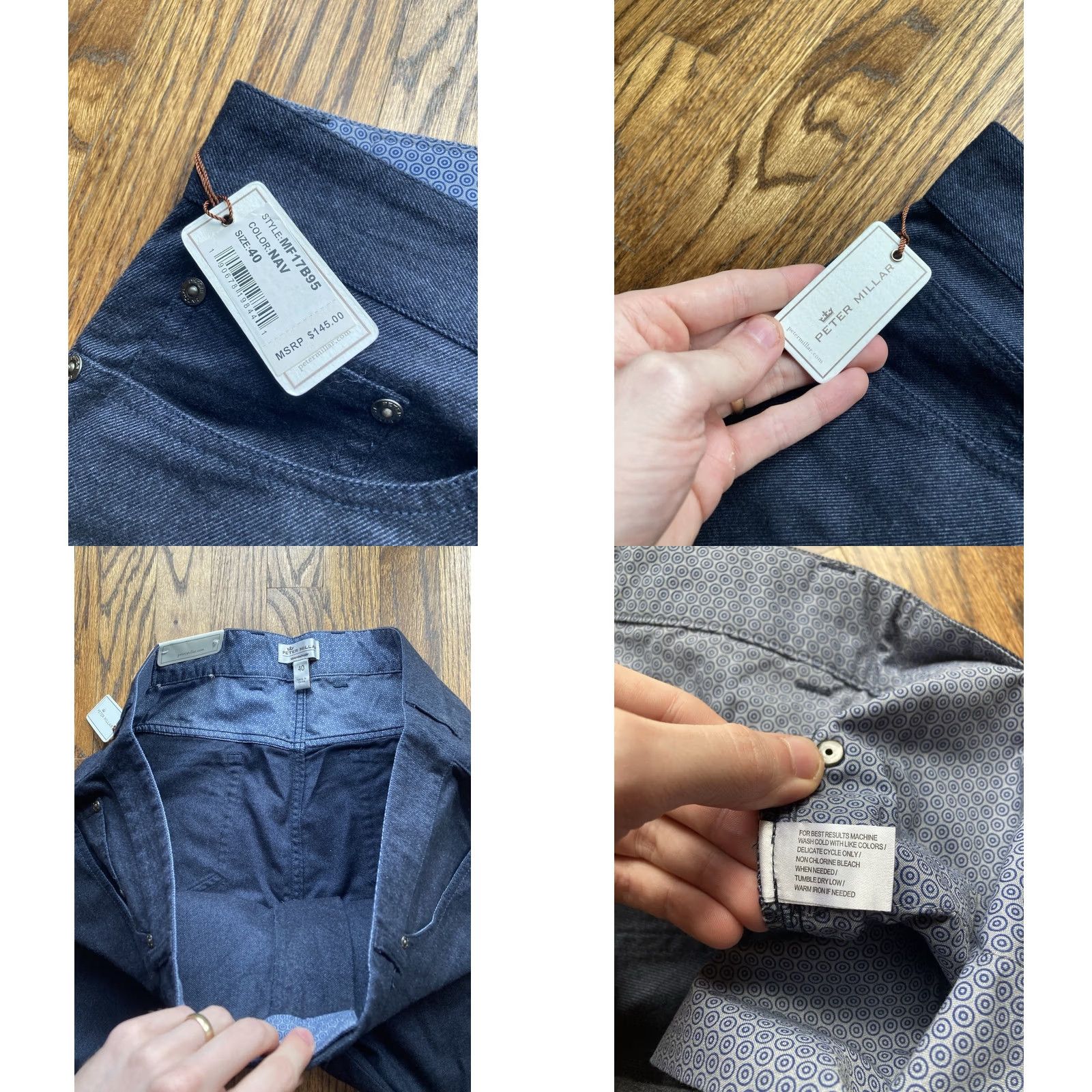 Peter Millar Peter Millar Pants Mens Size 40 Navy Blue Flannel Mountainside 5 Pocket NWT Size US 40 / EU 56 - 8 Thumbnail
