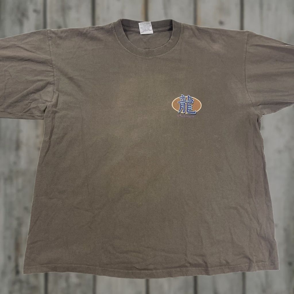 Gildan VINTAGE Gildan Shirt 2XL Long Sleeve Green Graphic 90s Heavyweight Mens Size US XXL / EU 58 / 5 - 1 Thumbnail
