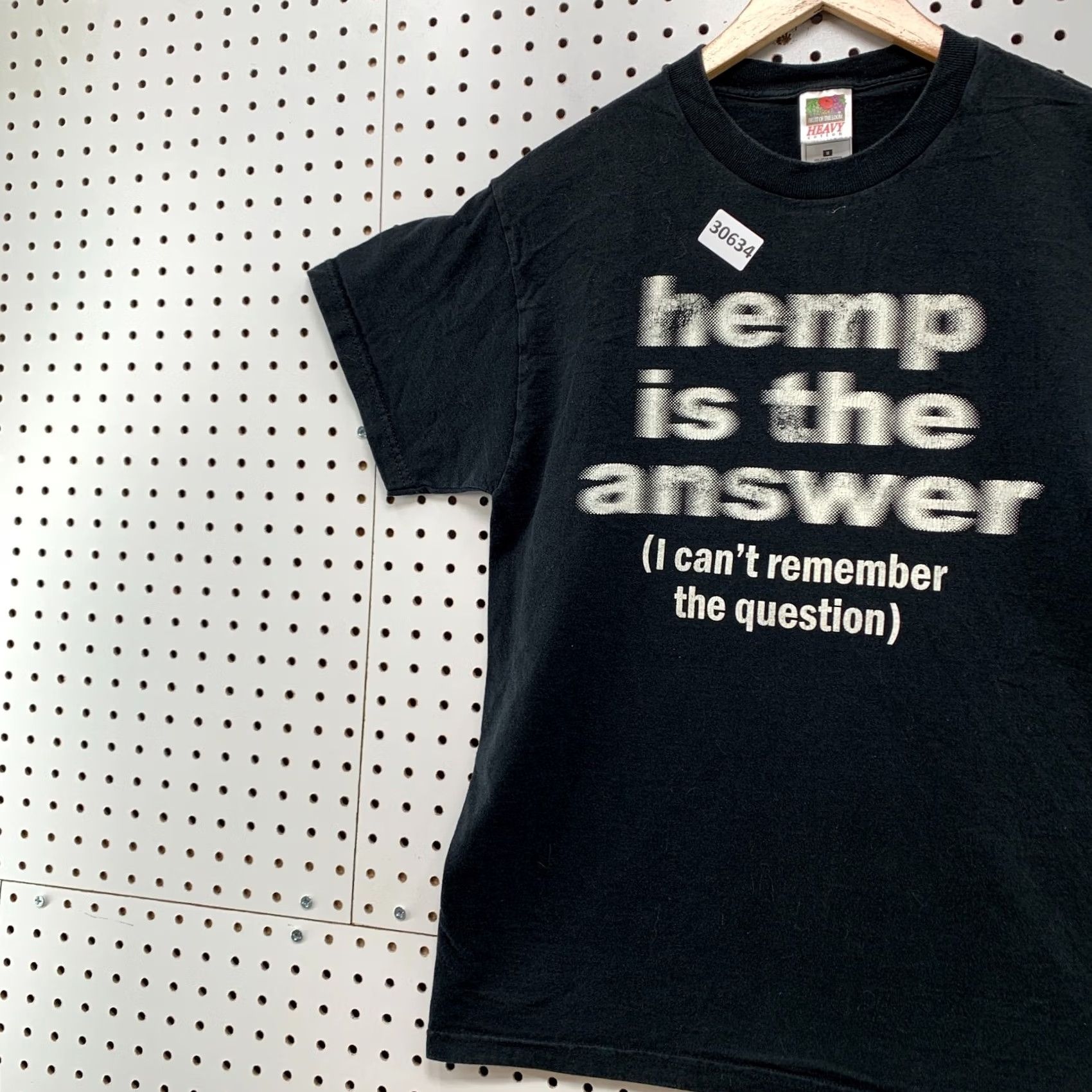 Fruit Of The Loom VINTAGE Fruit of the Loom Shirt Mens Medium Black Funny Marijuana Hemp Quote 19.5x27.5 Size US M / EU 48-50 / 2 - 3 Thumbnail