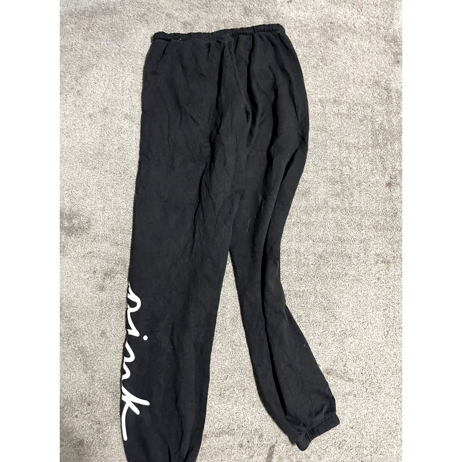 Victoria's Secret Victoria's Secret PINK Sweatpants Women Size XS Black Graphic Size 26" / US 2 / IT 38 - 3 Thumbnail