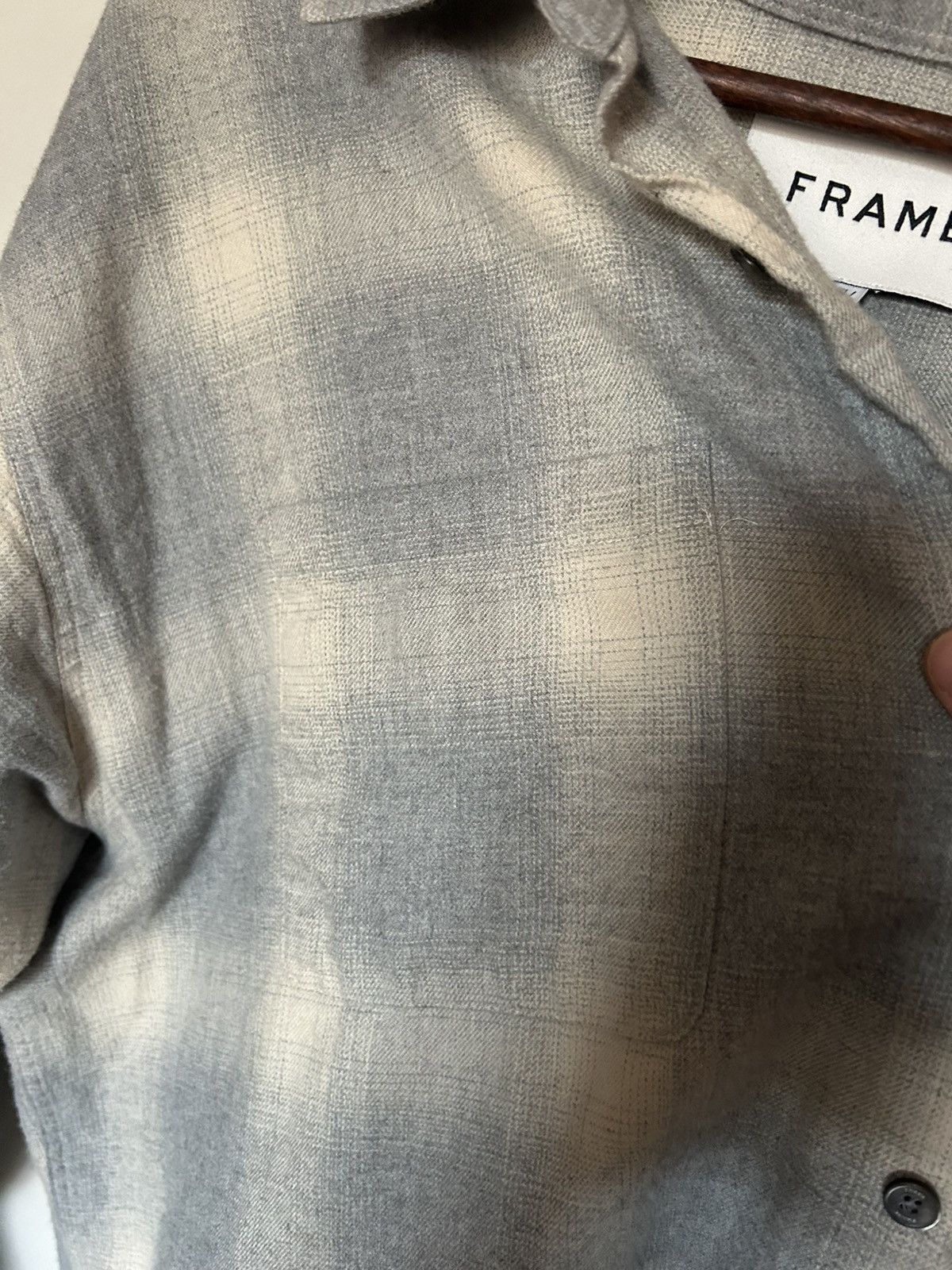 Frame Frame Grey & Cream Flannel Size US XL / EU 56 / 4 - 5 Thumbnail