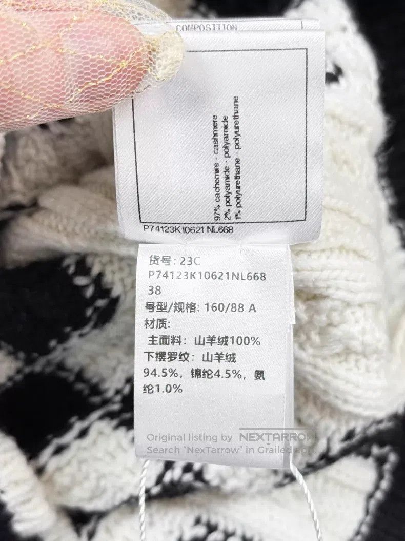 Chanel Chanel V-neck mosaic racing chess pattern pullover cashmer Size XS / US 0-2 / IT 36-38 - 7 Thumbnail
