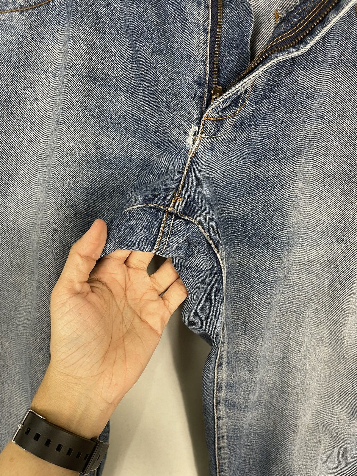 Japanese Brand IGNIO FADED BLUE JEANS Size US 36 / EU 52 - 10 Thumbnail