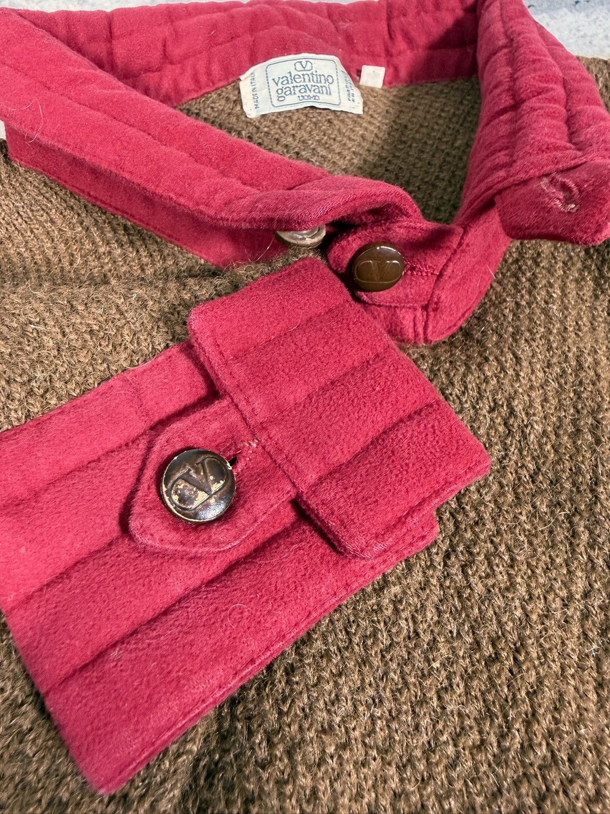 Valentino Vintage 80s Valentino Garavani Uomo Alpaca Wool Sweater Size US M / EU 48-50 / 2 - 7 Thumbnail