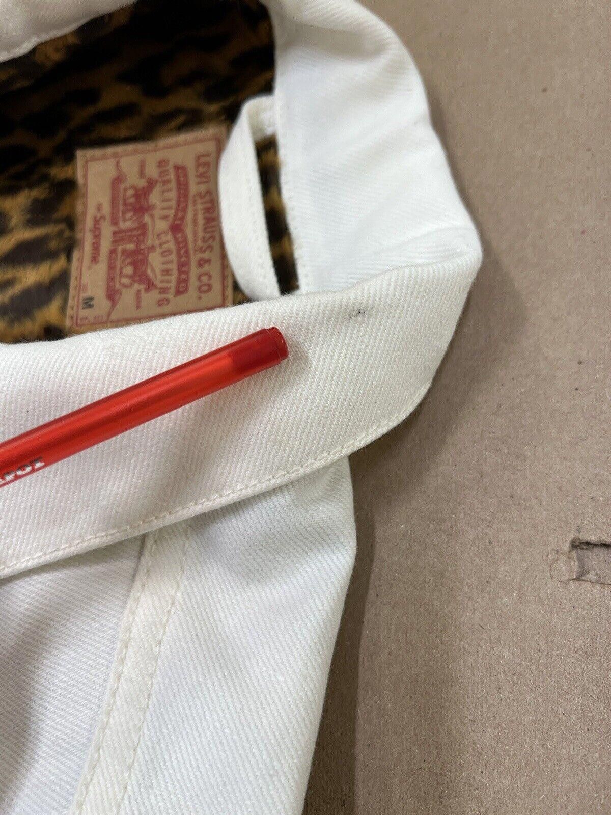 Supreme FW12 SUPREME LEVI'S DENIM LEOPARD JEAN JACKET WHITE Size US M / EU 48-50 / 2 - 5 Thumbnail