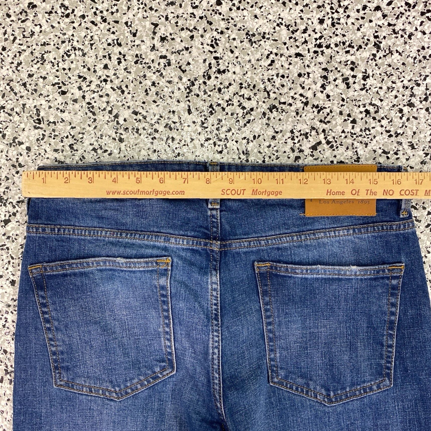 Denime The Stronghold Selvedge Jeans 33x31.5 Blue Regular Men Jeans Tapered Relaxed Selvedge Denim Size US 33 - 5 Thumbnail