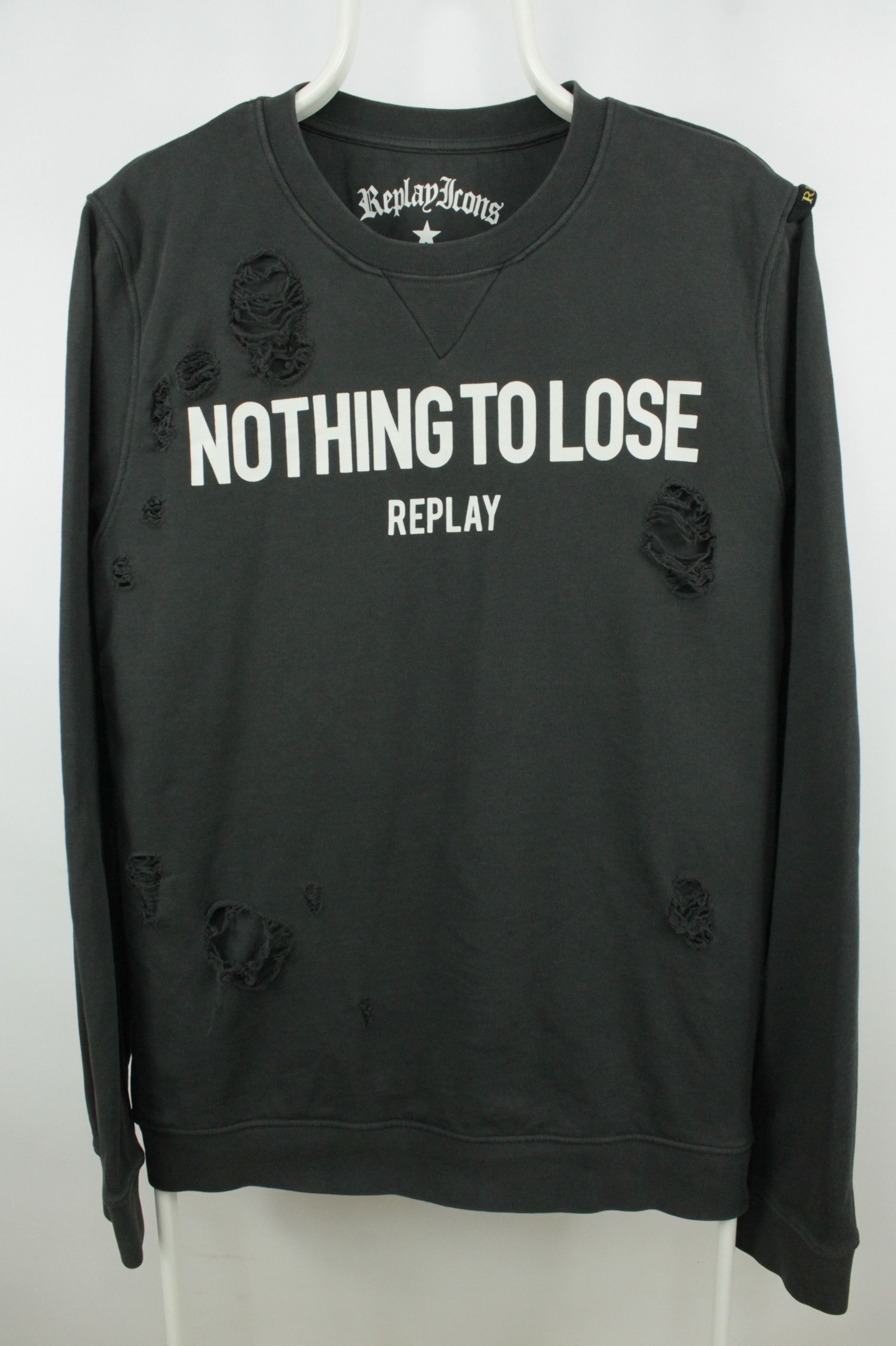 Replay Replay Limited Edition Ripped Patched Crewneck Sweatshirt Size US L / EU 52-54 / 3 - 1 Thumbnail
