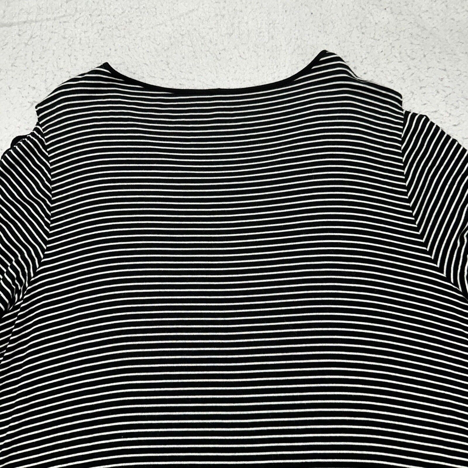 Other Cato 22/24W Lightweight Black White Striped Blouse Top Size 4XL / US 24-26 - 11 Thumbnail