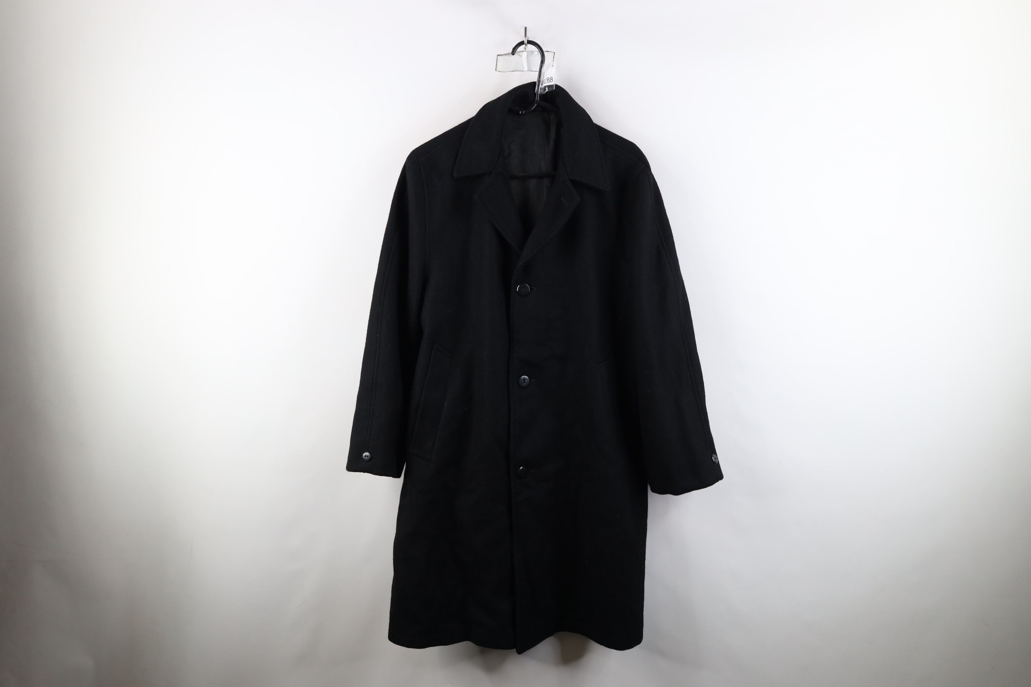 Vintage Vintage 50s Rockabilly Full Button Overcoat Jacket Black USA Size US XXL / EU 58 / 5 - 1 Thumbnail
