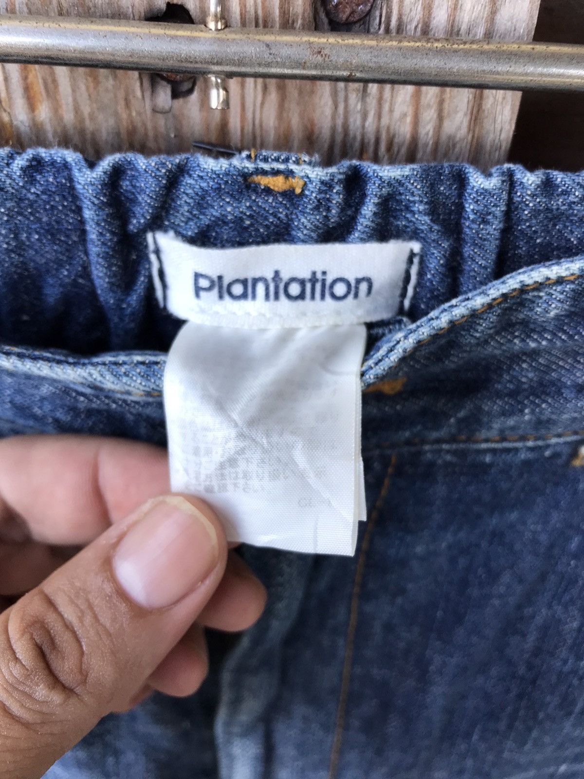 Issey Miyake × Japanese Brand Vtg 90s Plantation By Issey Miyake Denim Skirt Size 30" / US 8 / IT 44 - 7 Thumbnail
