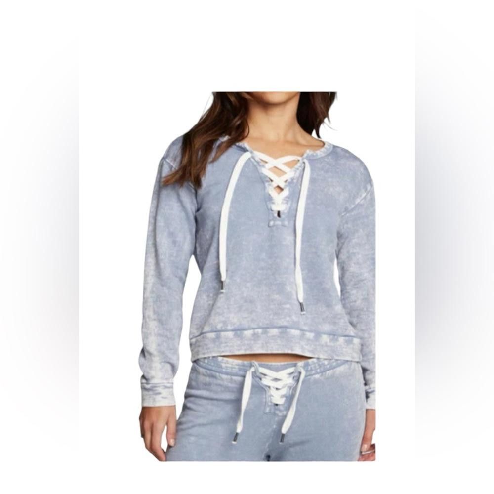 Chase Authentics CHASER LACE UP LONG SLEEVE PULLOVER SIZE SMALL Size S / US 4 / IT 40 - 1 Thumbnail