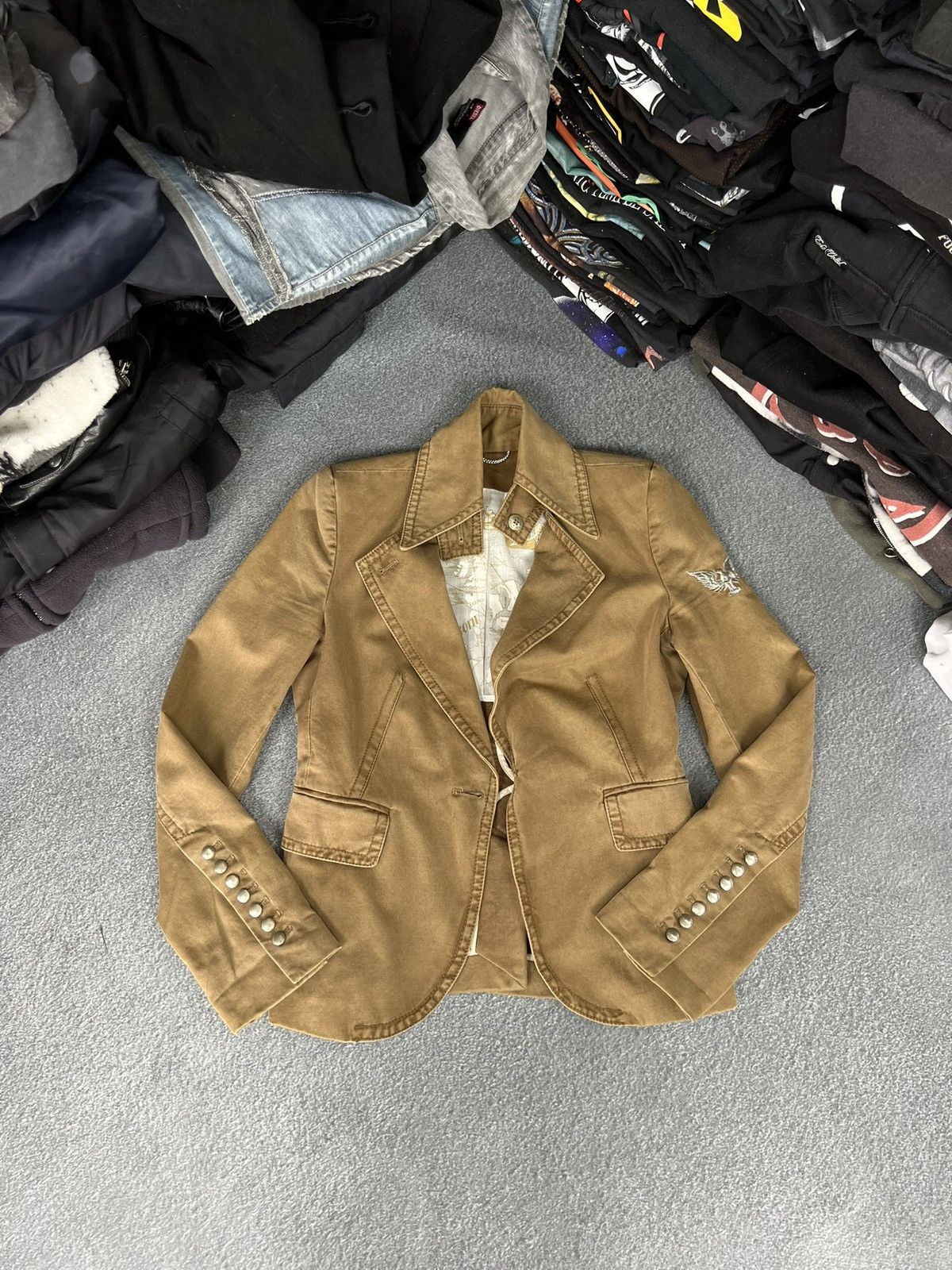 Hysteric Glamour Vintage 00s Napoleon Hussar Military Denim Jacket Y2K Size M / US 6-8 / IT 42-44 - 1 Thumbnail