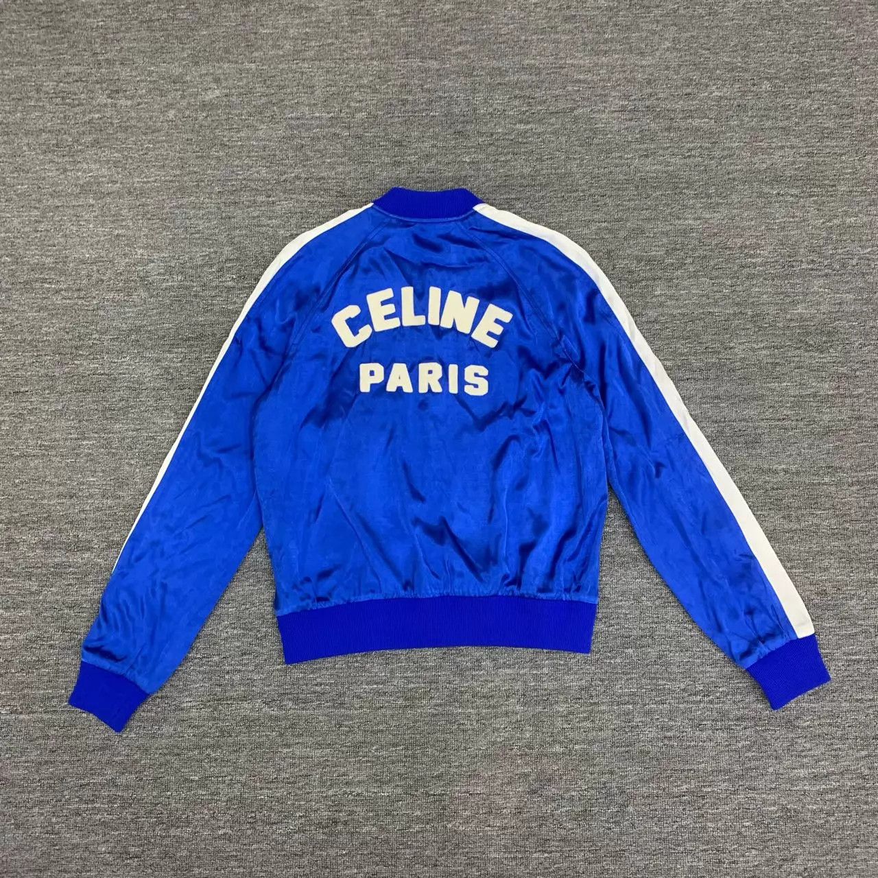 Celine Celine Klein Blue Silk Baseball Jacket 50 95 New Size US M / EU 48-50 / 2 - 2 Thumbnail