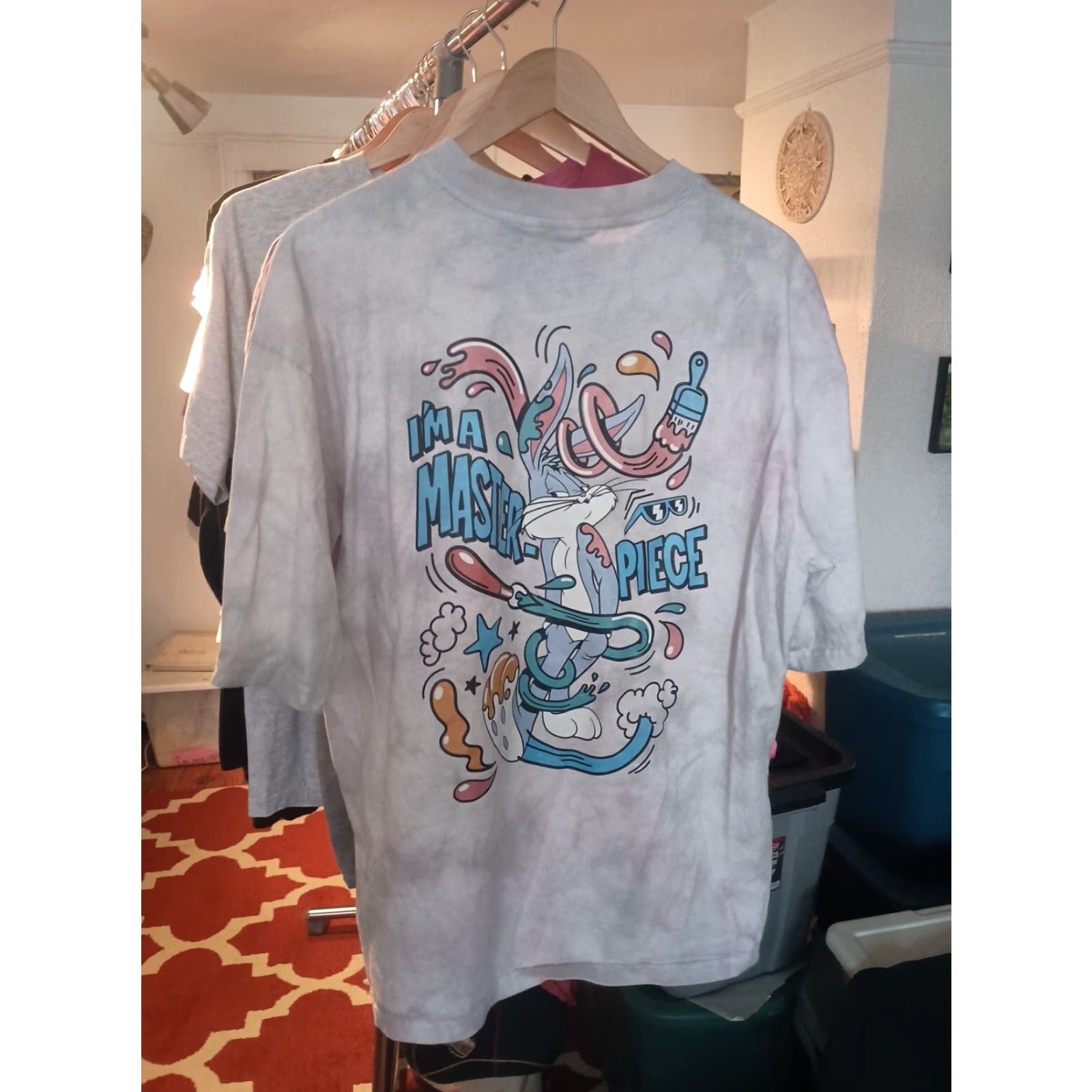 H&M VINTAGE H&M Warner Bros Bugs Bunny Tie-dye T-shirt Size S Oversized WB Looney Tunes Mens Shirt Gray Cartoons Size US S / EU 44-46 / 1 - 4 Thumbnail