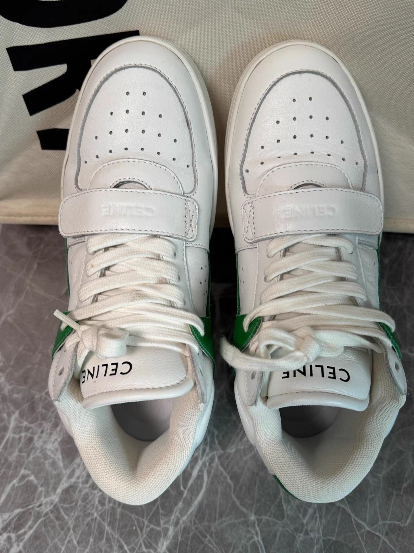 Celine Celine CT02 White & Green Color Block Sneakers K6 Size US 7 / IT 37 - 6 Thumbnail