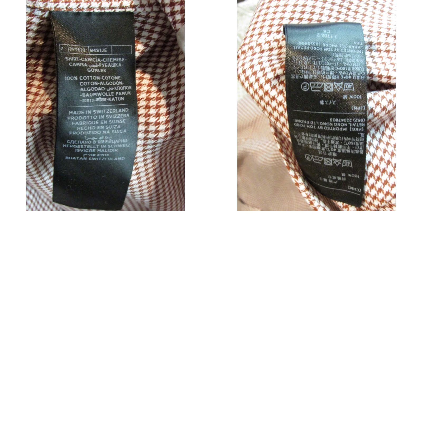 Tom Ford Tom Ford Designer Shirt Dress Button Up Houndstooth Size 42 / 16.5 Size 46R - 9 Thumbnail