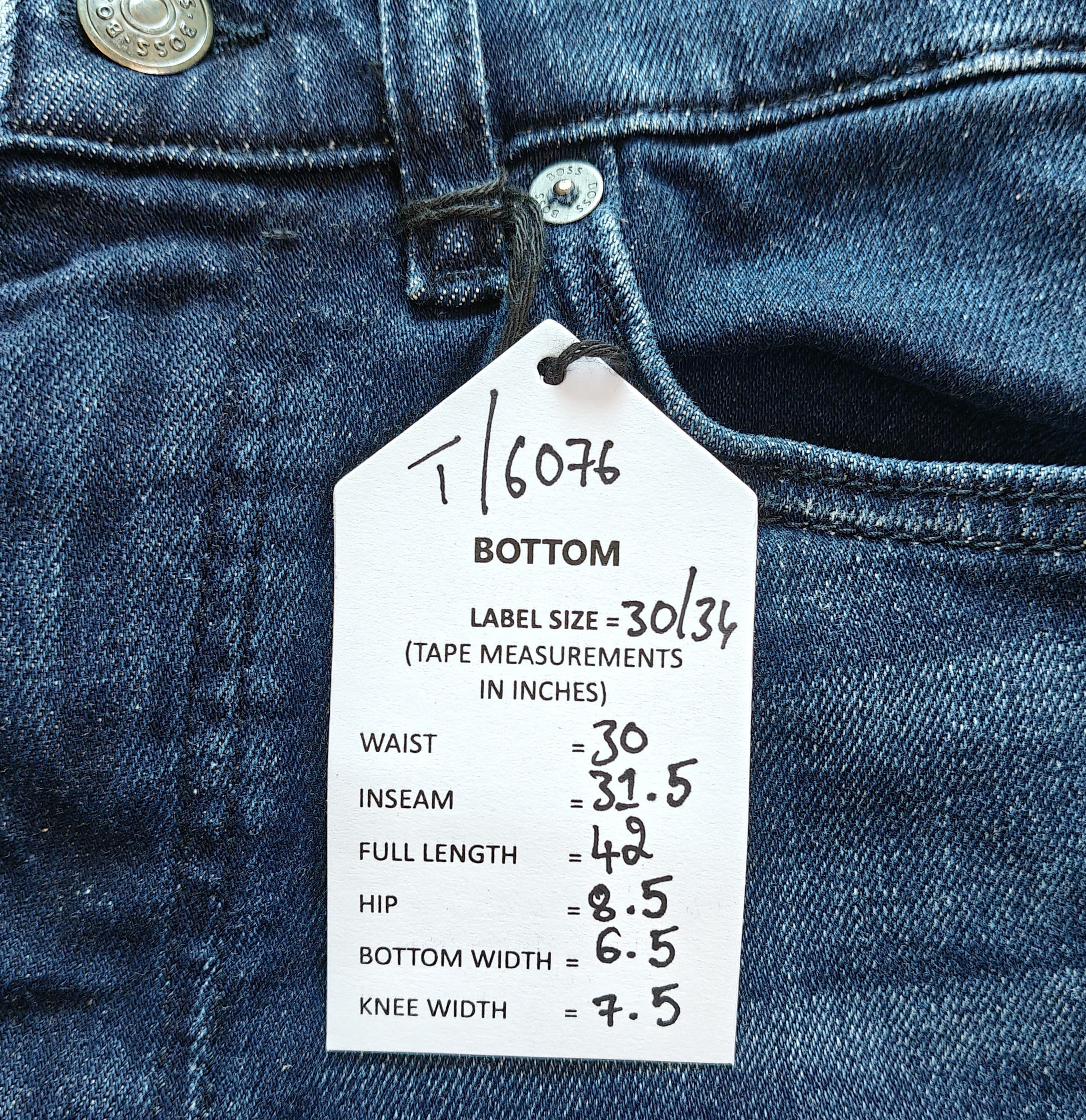Hugo Boss HUGO BOSS DELAWARE slim fit Jeans Free Shipping T/6076 Size US 30 / EU 46 - 14 Thumbnail