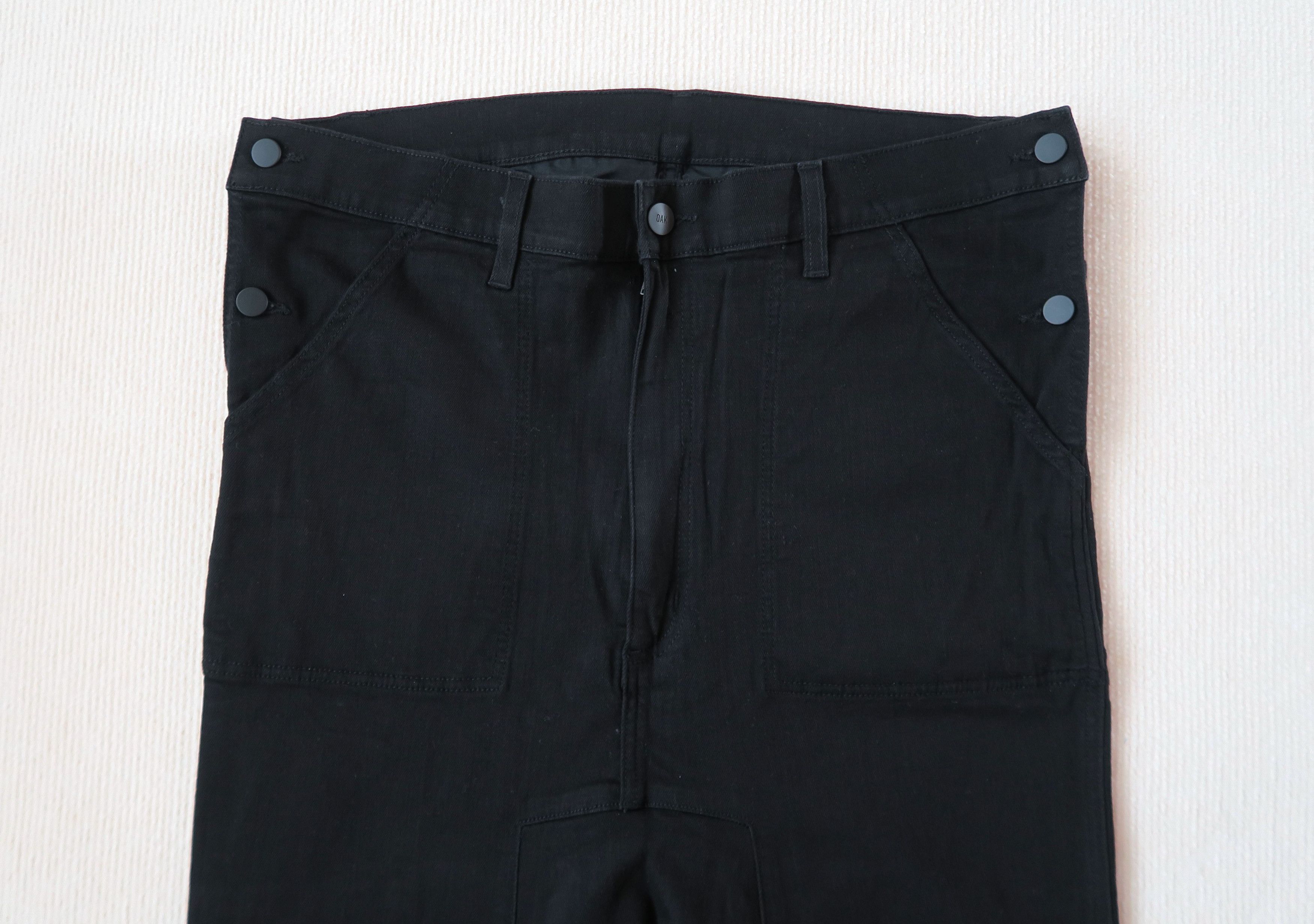 OAK Oak NYC Drop Crotch Stretch Cropped Denim Pants Size US 34 / EU 50 - 3 Thumbnail