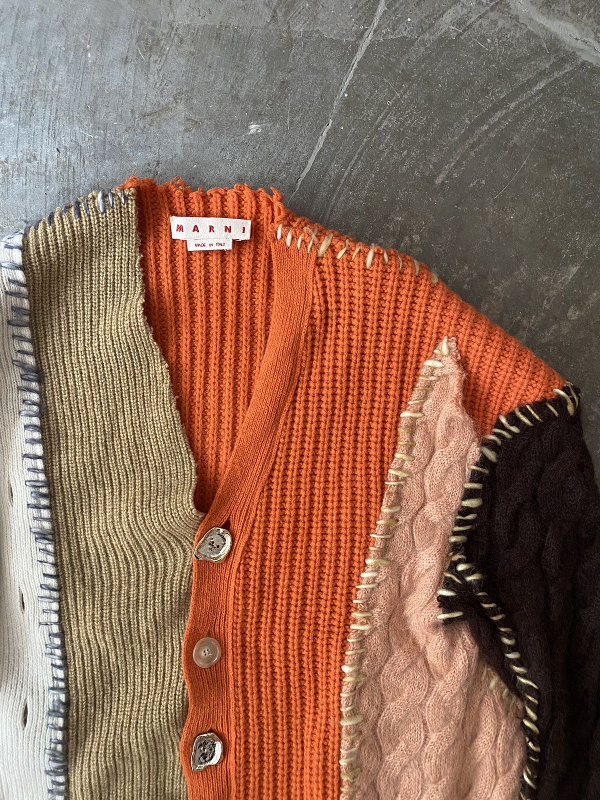 Marni Marni Patchwork Oversized Cardigan Kapital Bode Story Mfg Size XS / US 0-2 / IT 36-38 - 3 Thumbnail