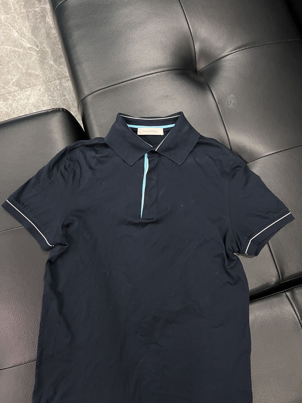 Ermenegildo Zegna Ermenegildo Zegna Short Sleeve Polo Shirt Size US XS / EU 42 / 0 - 3 Thumbnail