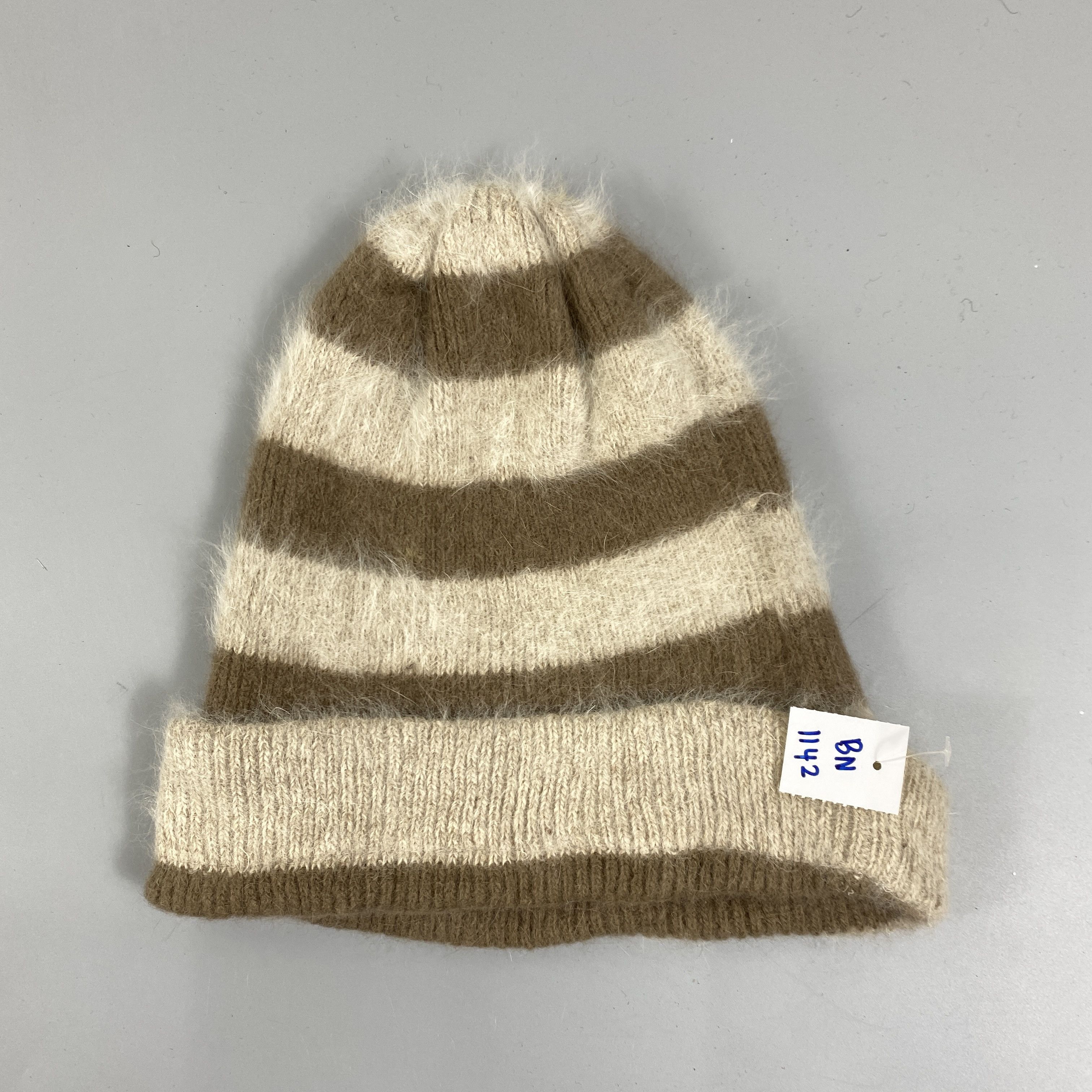 Japanese Brand Stripe Snow Cap Beanie Hat Fur -BN1142 Size ONE SIZE - 6 Thumbnail