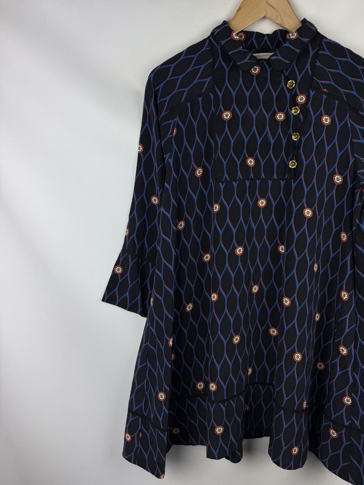 Kenzo Kenzo H&M Ladies Patterned Lagenlook Silk Tunic Blouse Dress Size L / US 10 / IT 46 - 2 Thumbnail