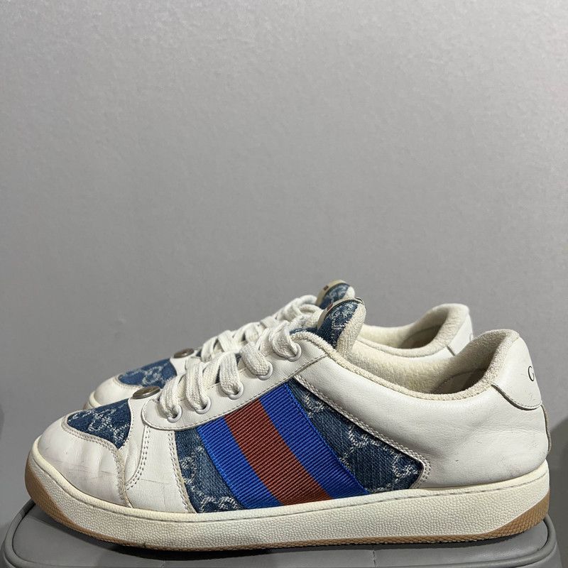 Gucci Gucci Screener Denim Stylish Sneakers for Men 0079 Size US 8 / EU 41 - 1 Thumbnail