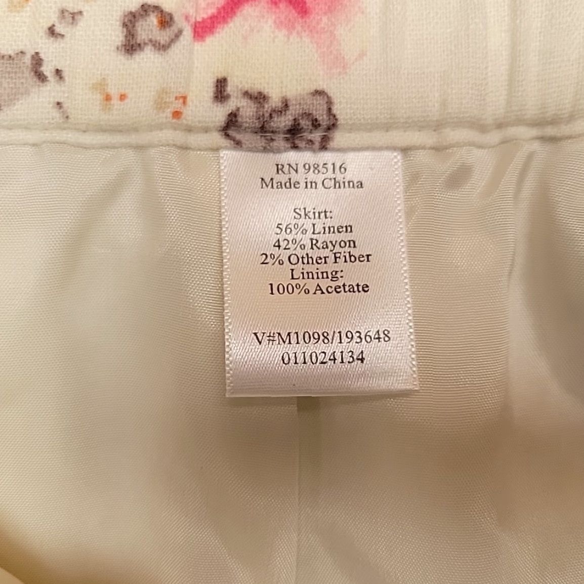 Coldwater Creek Coldwater Creek Linen Blend Floral Pleated Midi Skirt PXL Size 40" / US 18 - 4 Thumbnail