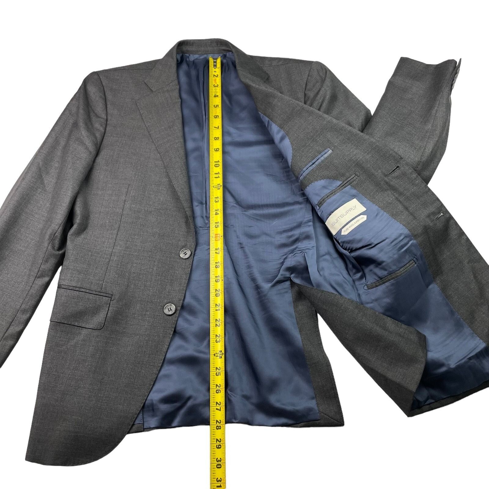 Suitsupply SuitSupply Men’s Super 110's Wool Slim Fit 2-Button Blazer/J Size 40R - 12 Thumbnail