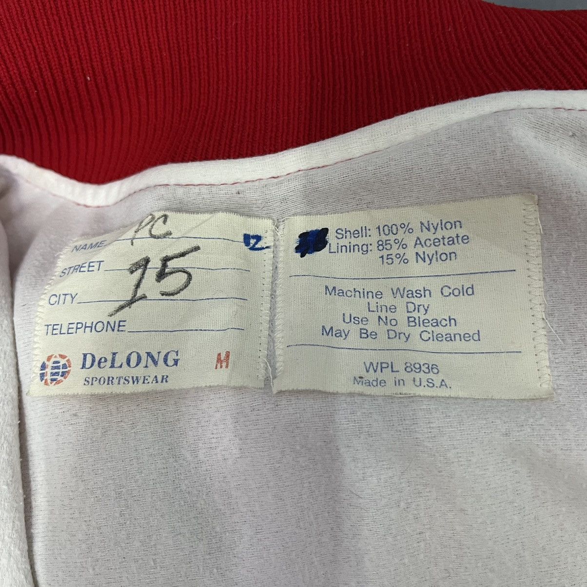 Vintage Vintage 90s PALOMAR Red Satin Varsity Jacket Made in Usa Size US M / EU 48-50 / 2 - 7 Thumbnail