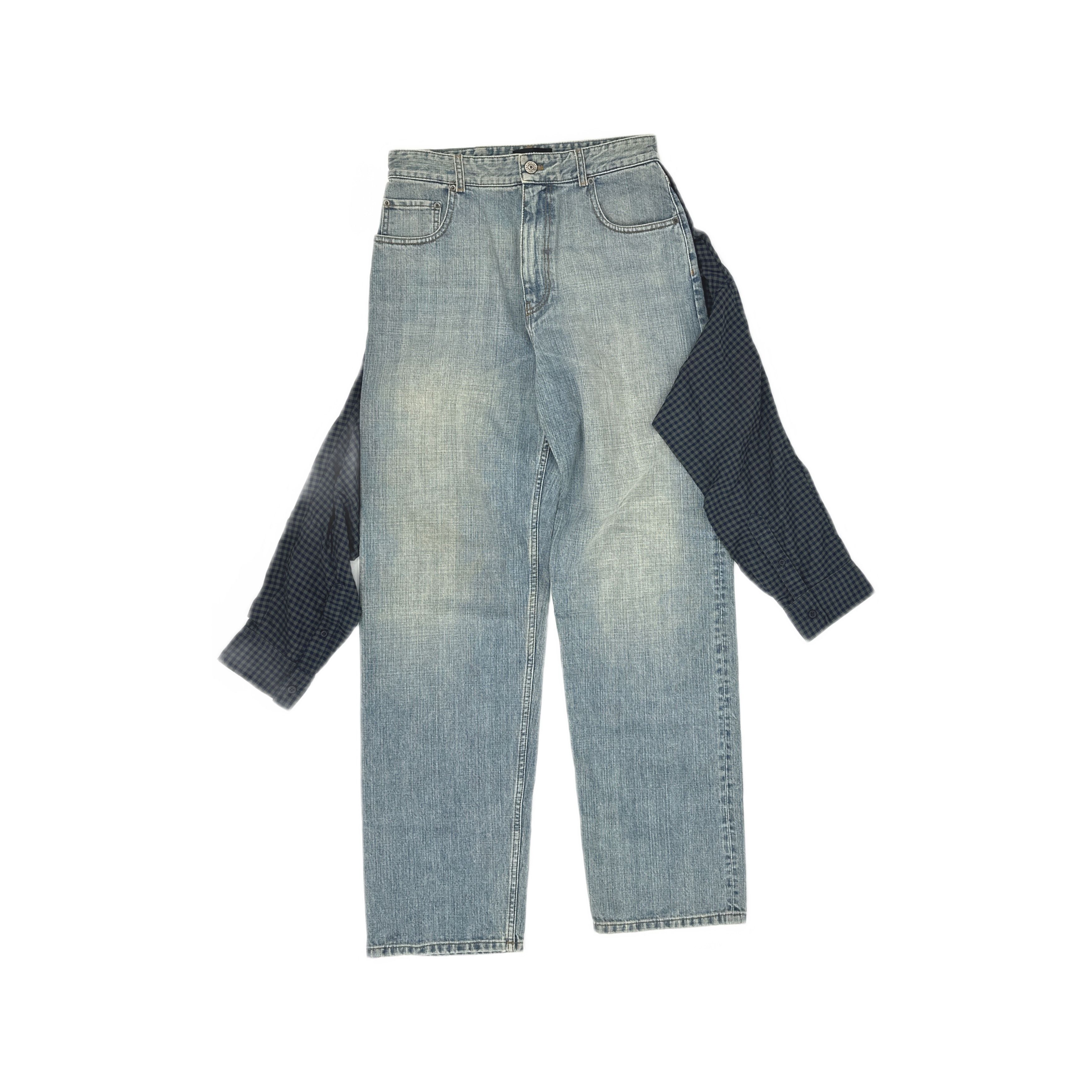 Balenciaga Balenciaga Cut-Up Baggy Jeans Blue Size XS | Grailed