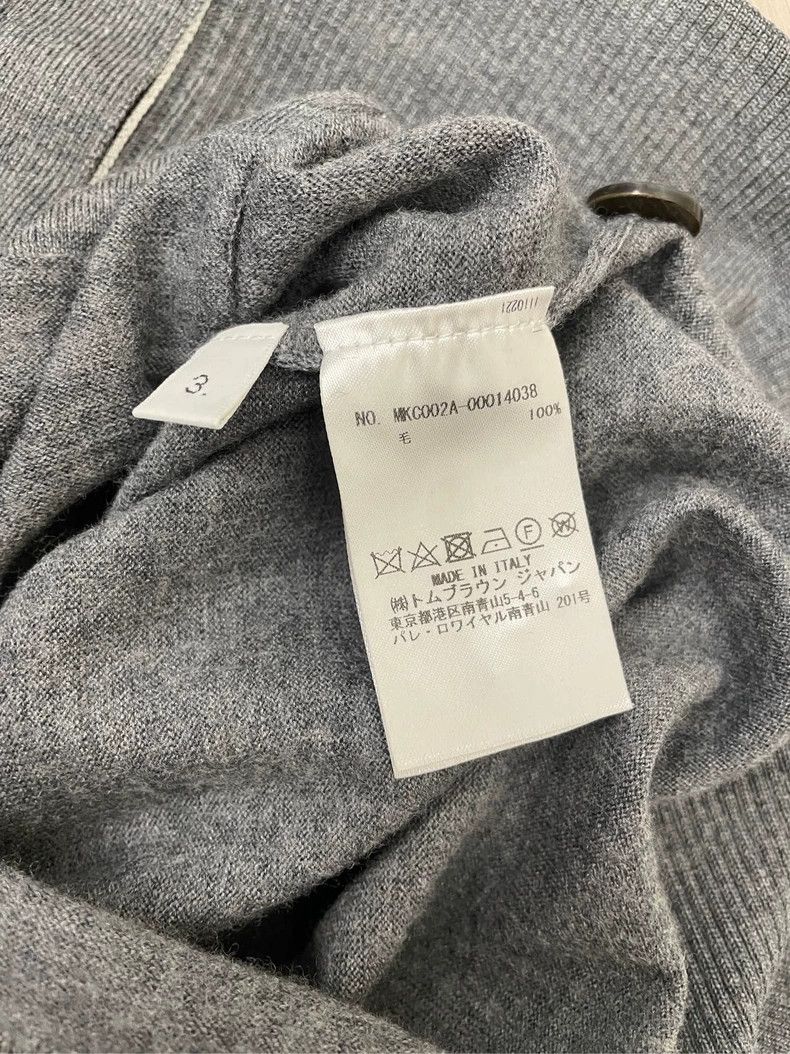 Thom Browne Thom browne Gray four-striped wool cardigan jacket 2504-Nex Size US L / EU 52-54 / 3 - 6 Thumbnail
