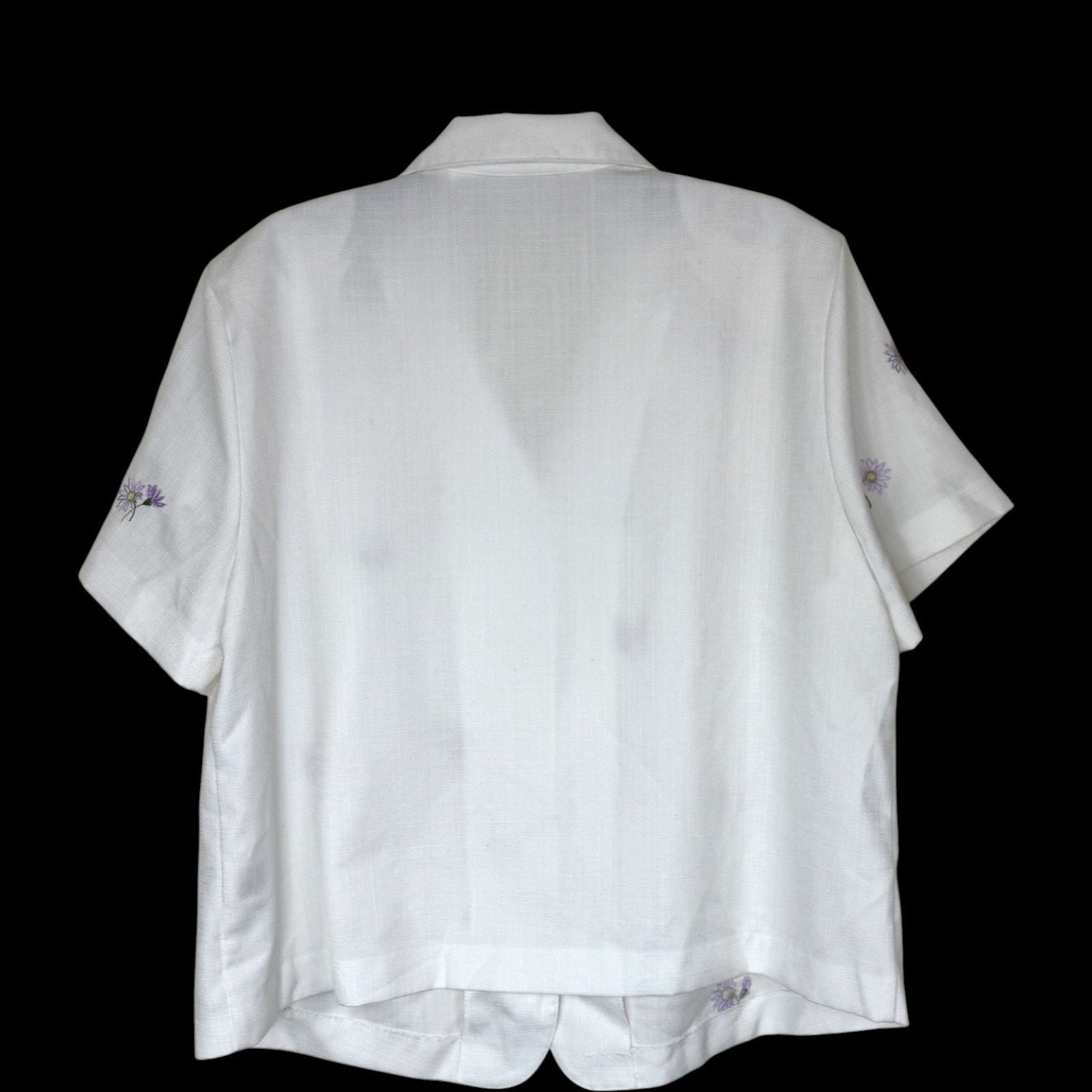 Other Alfred Dunner White Blouse 20W Embroidered Floral Size XXL / US 16-18 / IT 52-54 - 10 Thumbnail