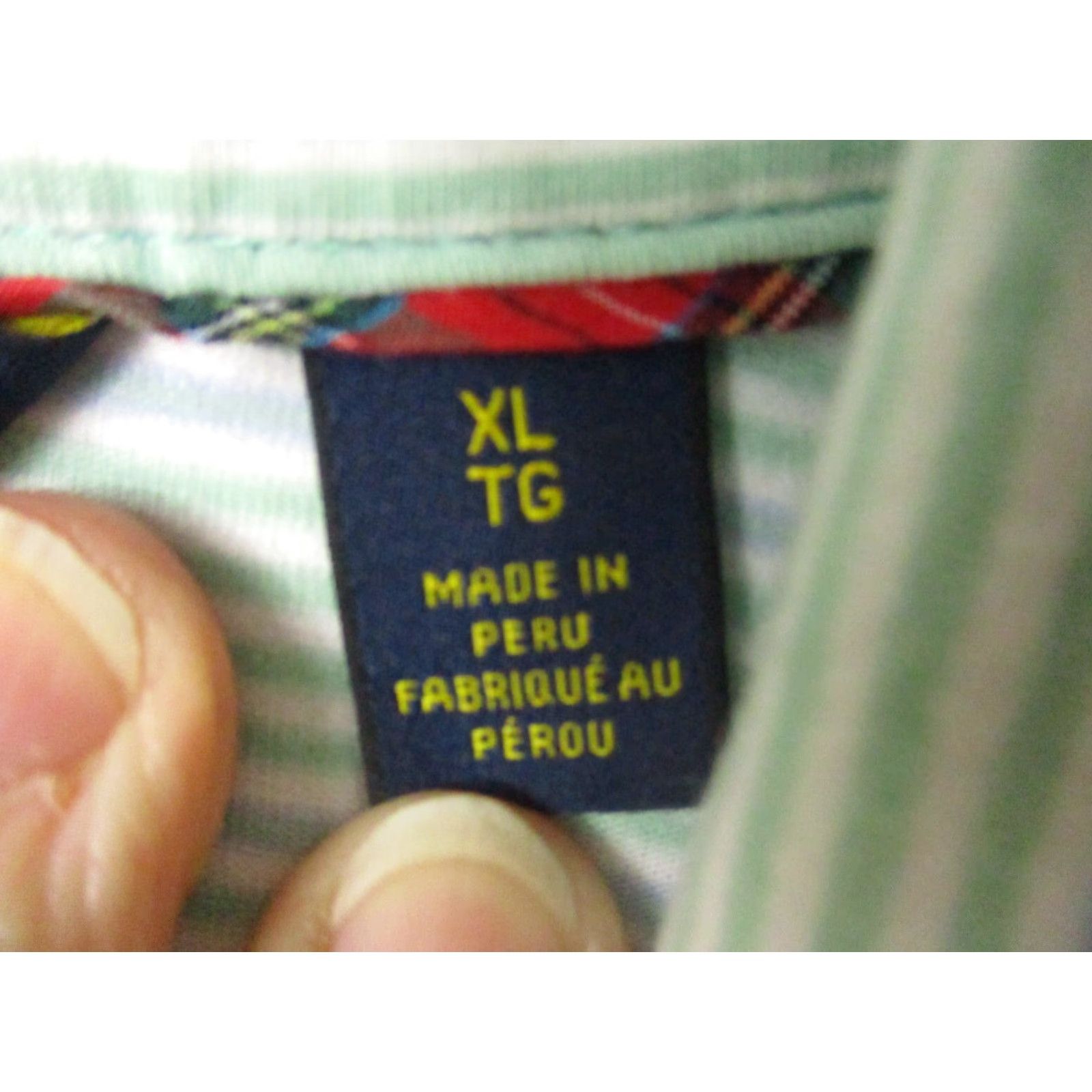 Ralph Lauren VINTAGE Polo Golf Ralph Lauren Polo Shirt Mens XL Tall Striped Stretch Lisle Green Blue Size US XL / EU 56 / 4 - 5 Thumbnail