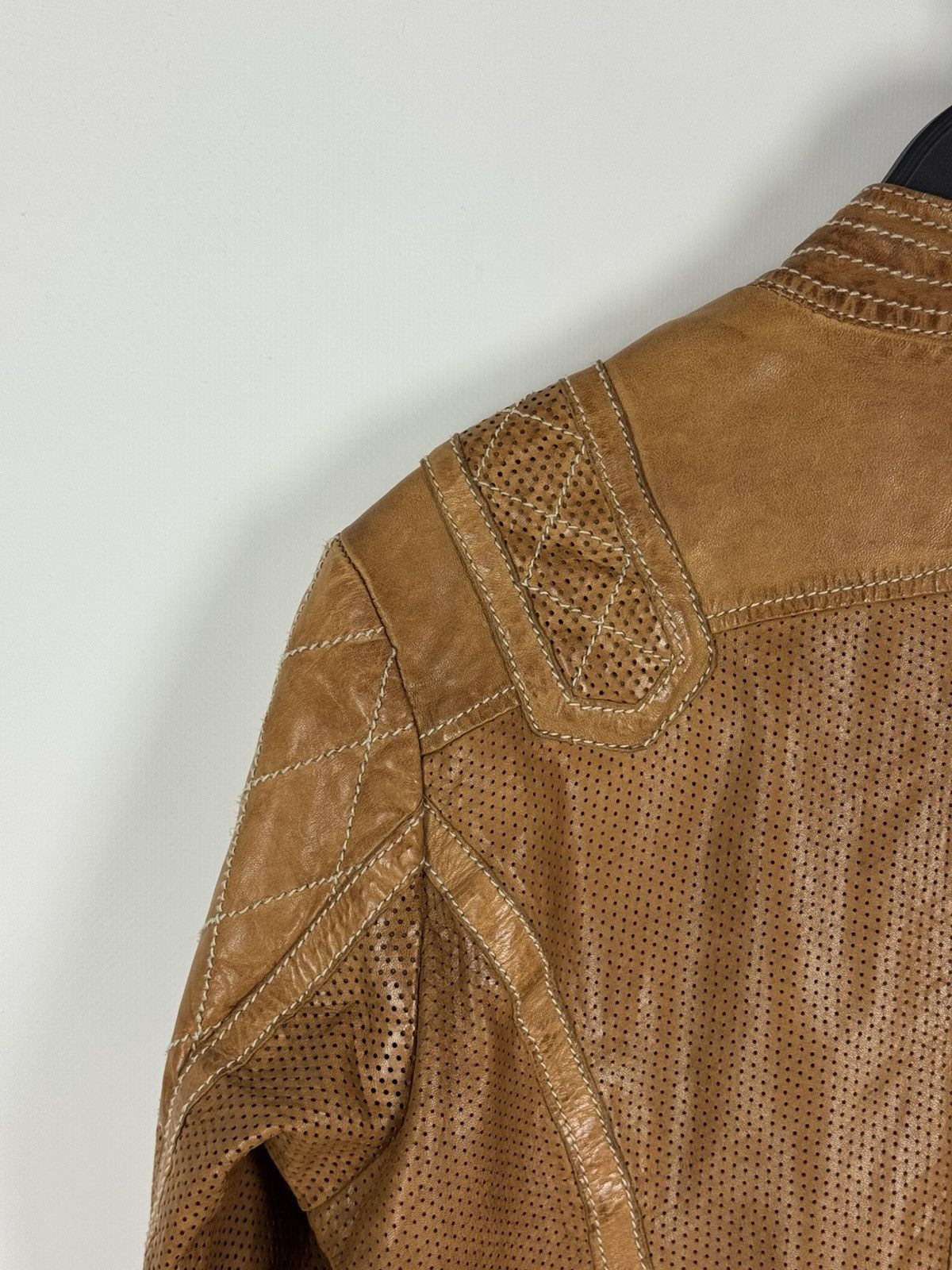 Bogner Bogner Jeans Perforation Brown Women’s Leather Jacket Size XS / US 0-2 / IT 36-38 - 13 Thumbnail
