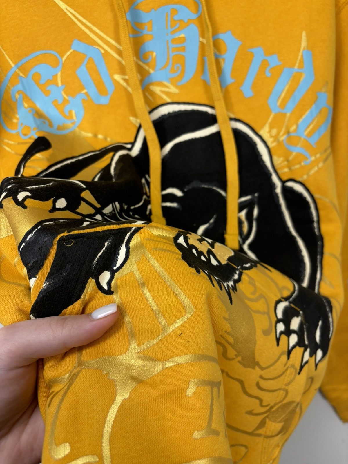 Christian Audigier Ed Hardy Black Panther Logo NEW Hype Y2K Hoodie Size US M / EU 48-50 / 2 - 5 Thumbnail