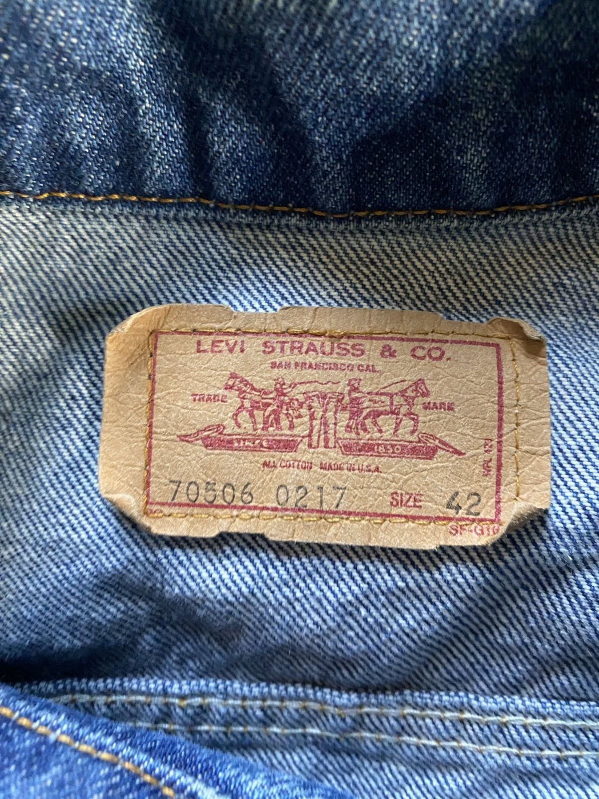 Levi's Vintage 80’s Levi’s Denim Trucker Jean Jacket Short Size US M / EU 48-50 / 2 - 4 Thumbnail