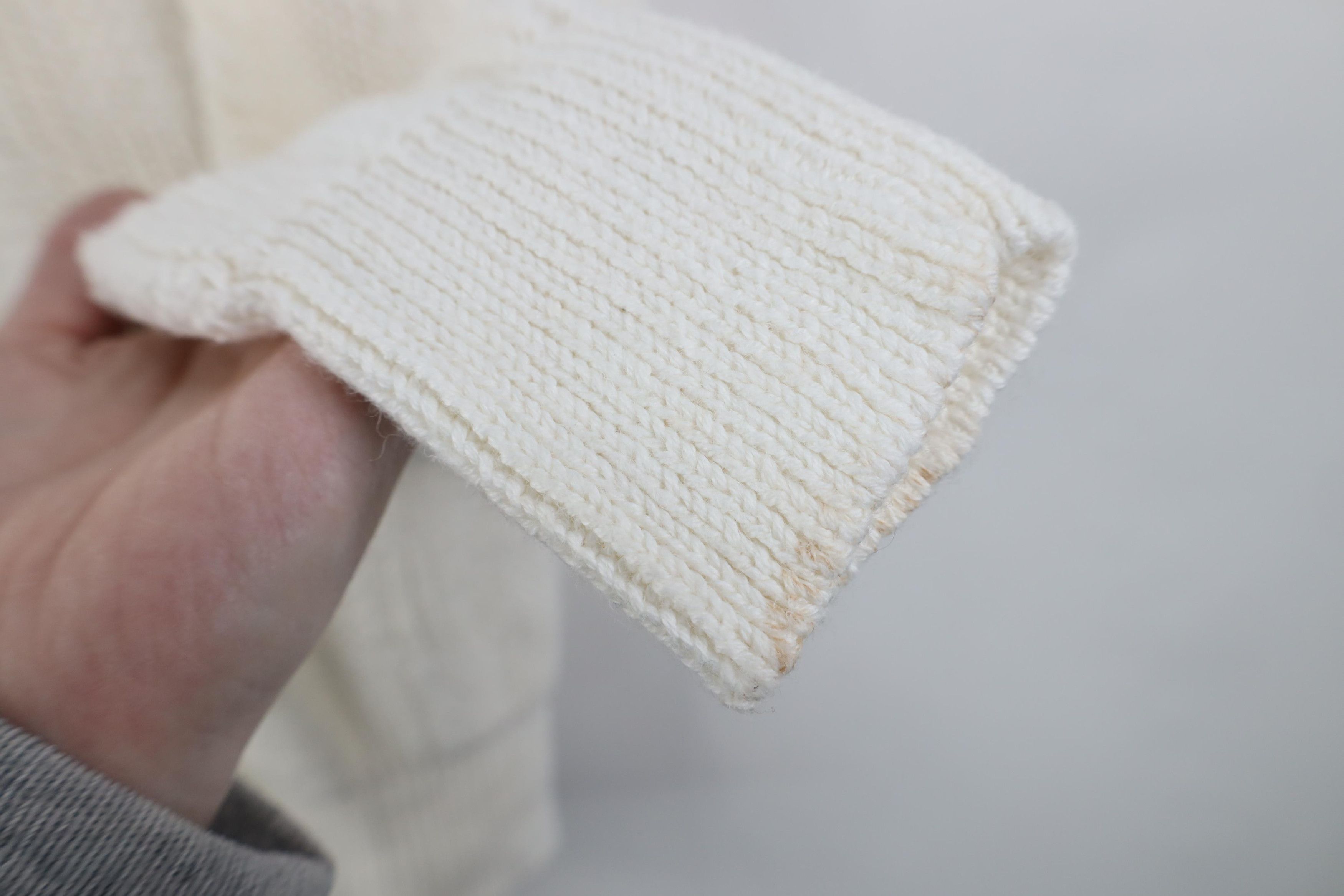 Vintage Vintage 90s Streetwear Ribbed Knit Crewneck Sweater White Size XL / US 12-14 / IT 48-50 - 7 Thumbnail